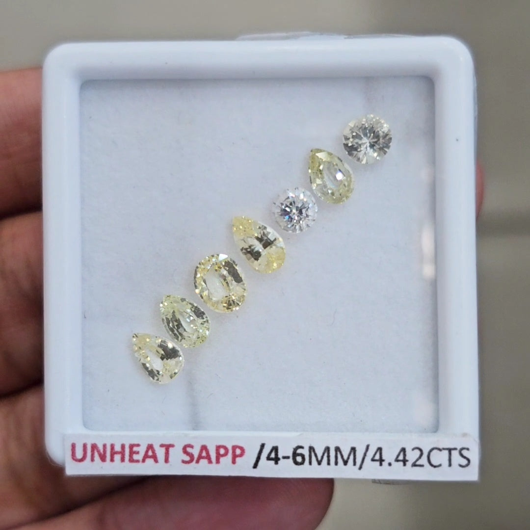 Box Of Natural Sri Lanka Unheated Sapphire | 4-6mm | Mix Shape