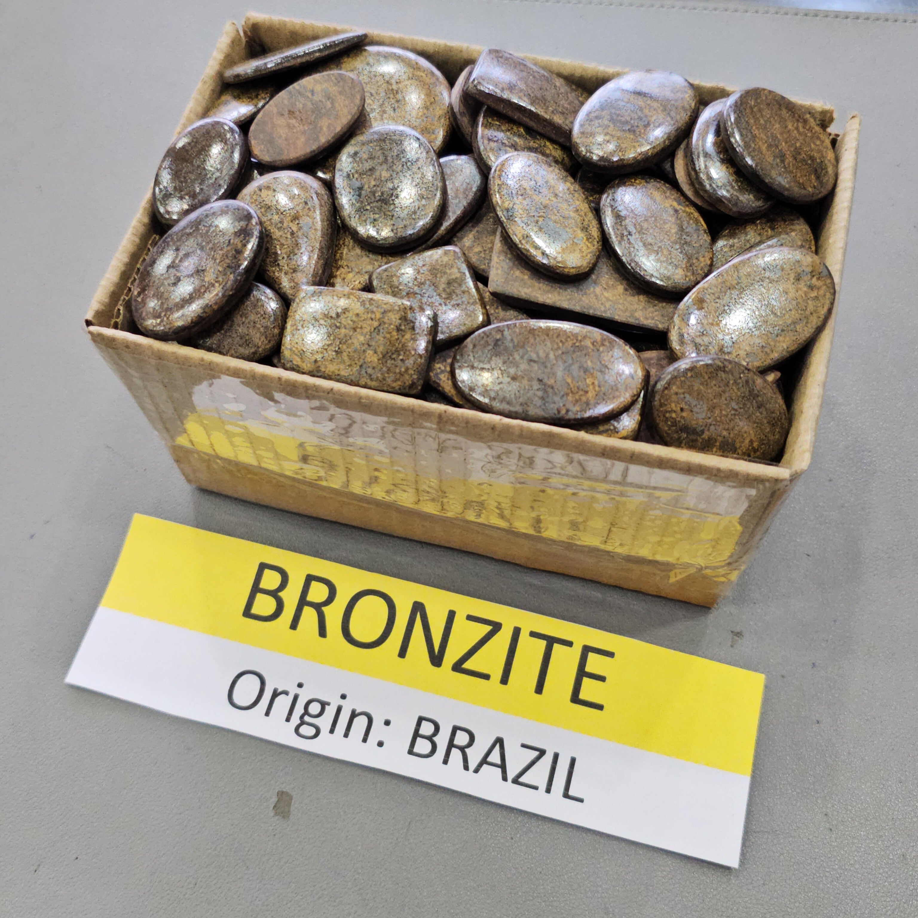 500 Grams Bronzite Cabochons | 25–45mm | 35–45 Pcs | Mixed Shapes