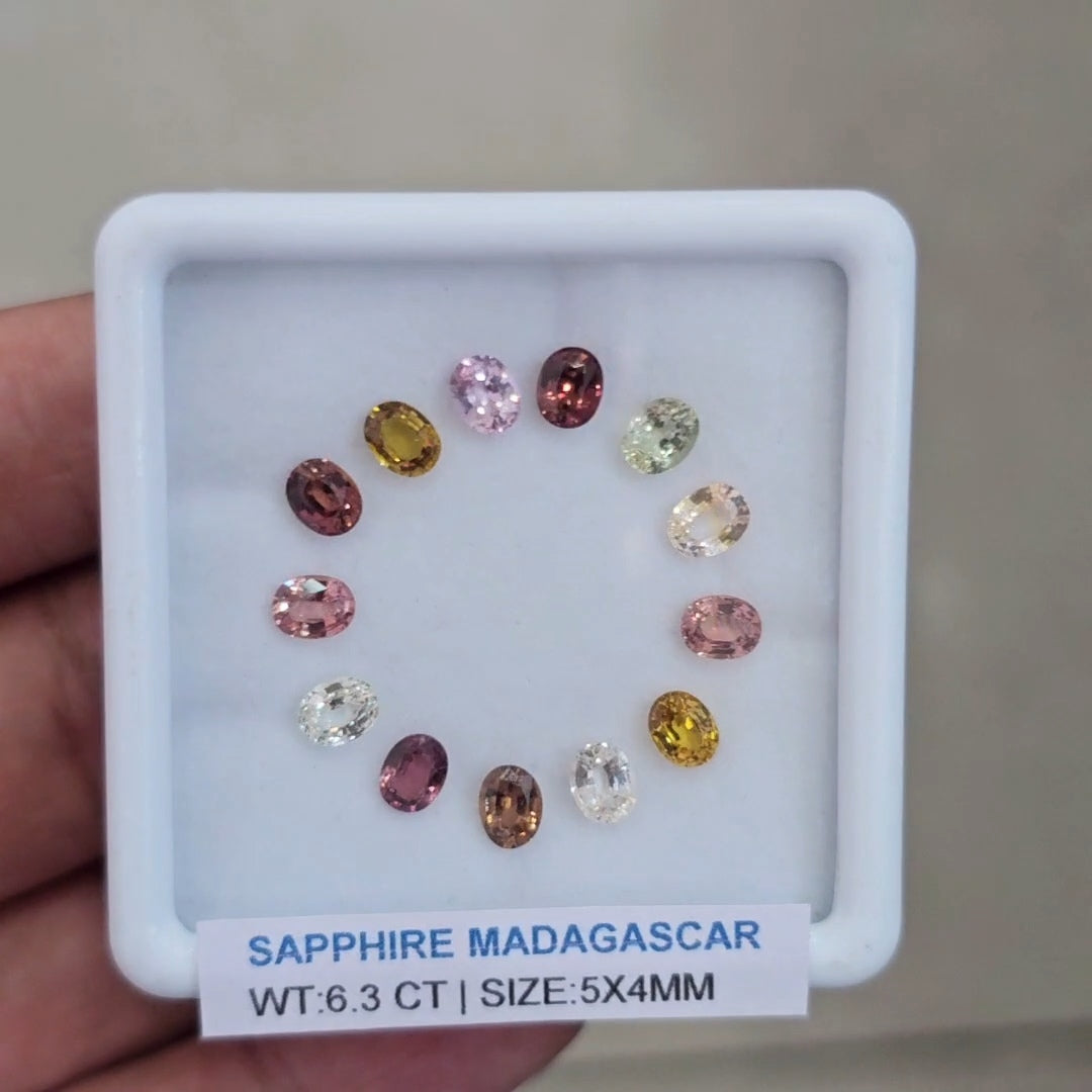 Box Of Natural Madagascar Unheated Sapphire | 5x4mm | Oval