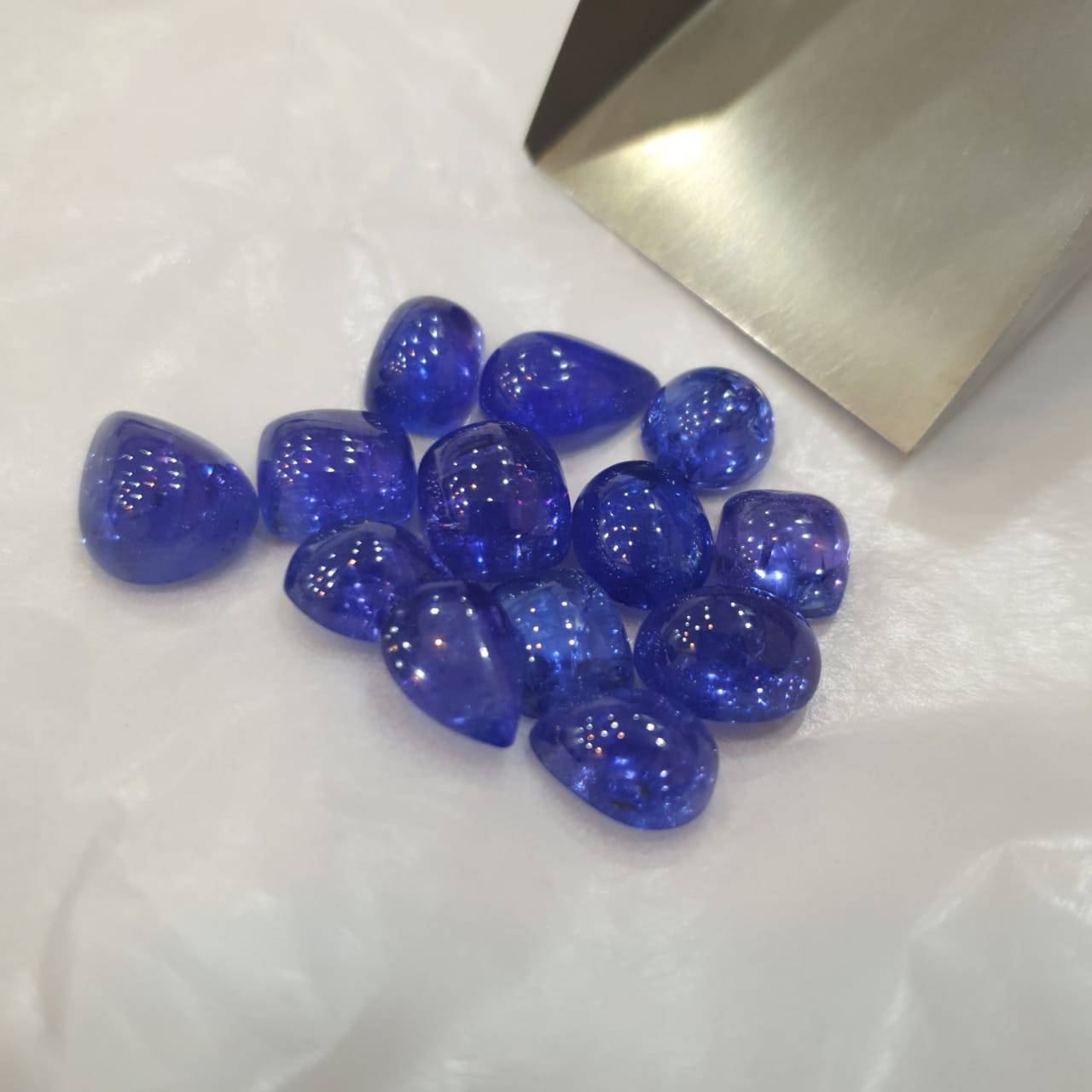 1 Pc Natural Tanzanite Cabochon Randomly selected | Rich intense Colour | 12-15mm - The LabradoriteKing
