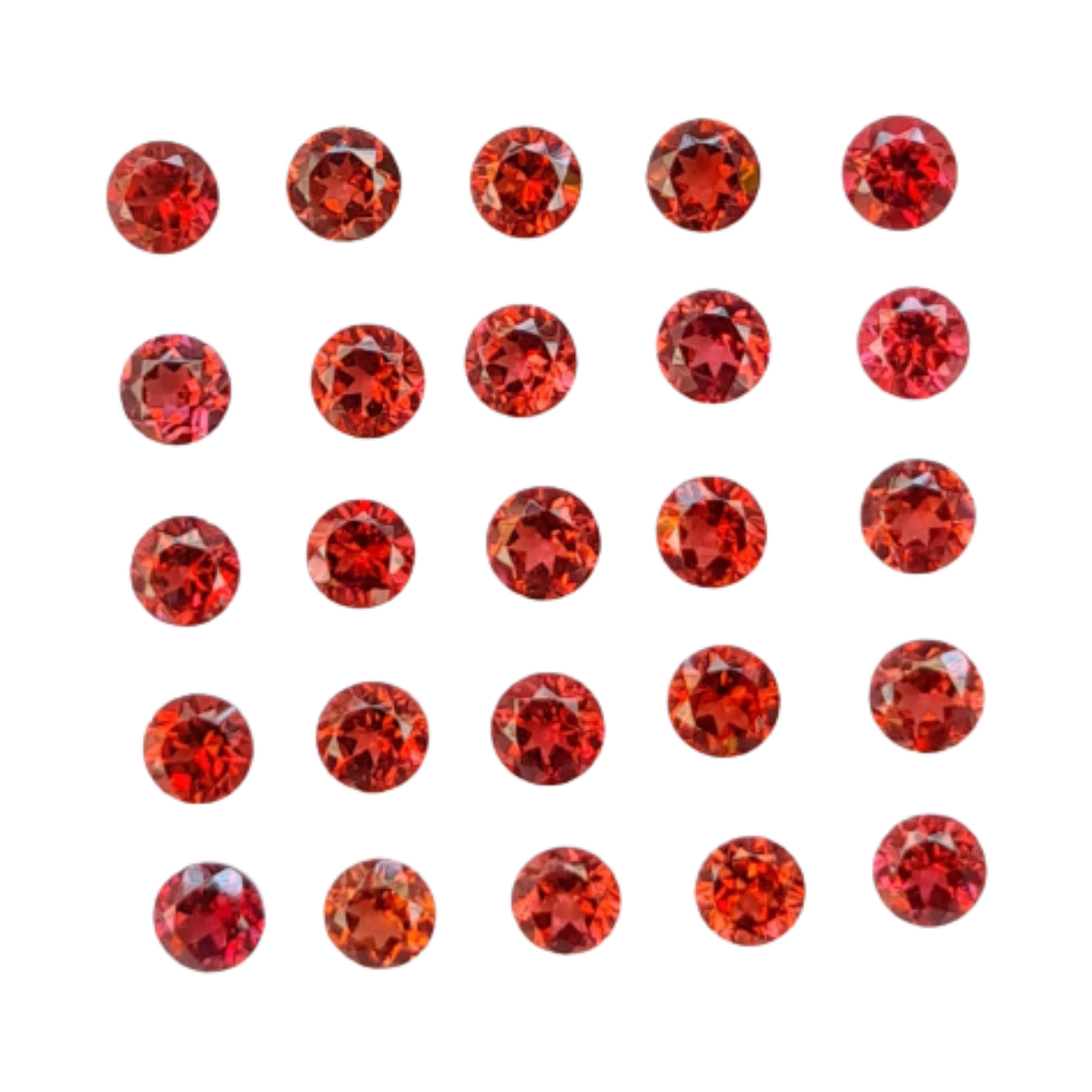 20 Pcs Natural Garnet Faceted Gemstone | Size 4-5mm - The LabradoriteKing
