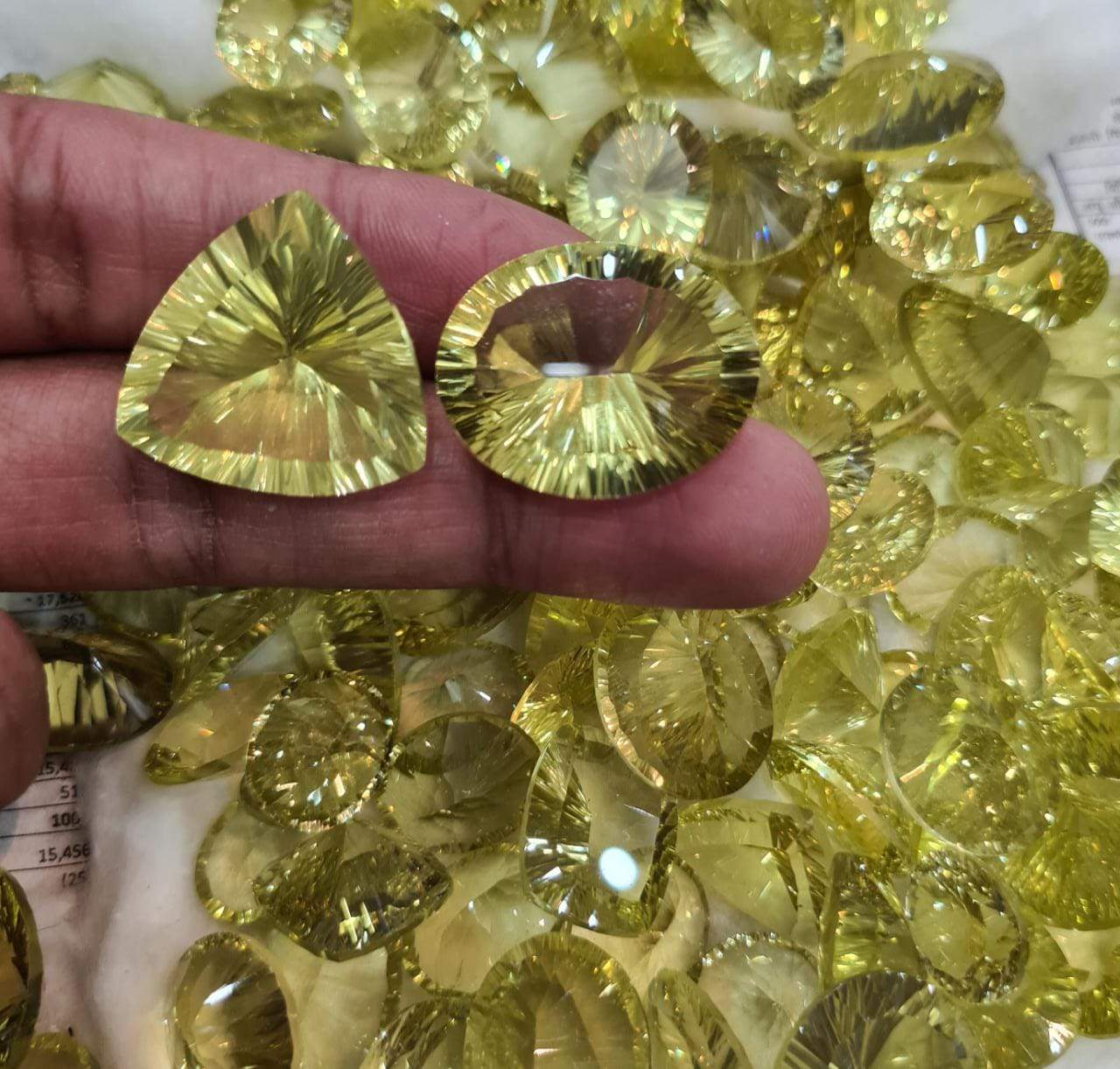 10 Pcs Lemon Quartz Concave Cut | Flawless Untreated 15-25mm Randomly picked - The LabradoriteKing