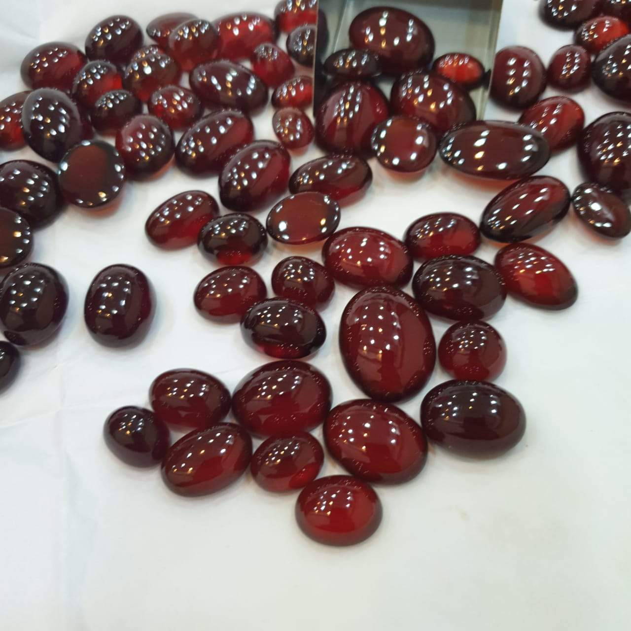 10 Pcs Natural Garnet Cabochons TOP quality Mozambique - The LabradoriteKing