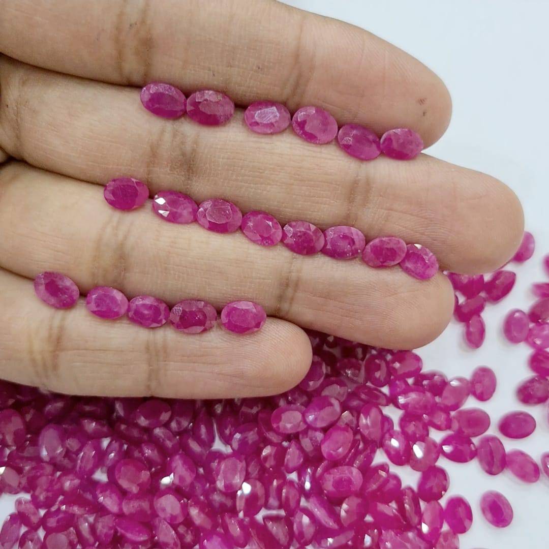 10 Pcs Natural Johnson Ruby | 6x4mm Pvals - The LabradoriteKing