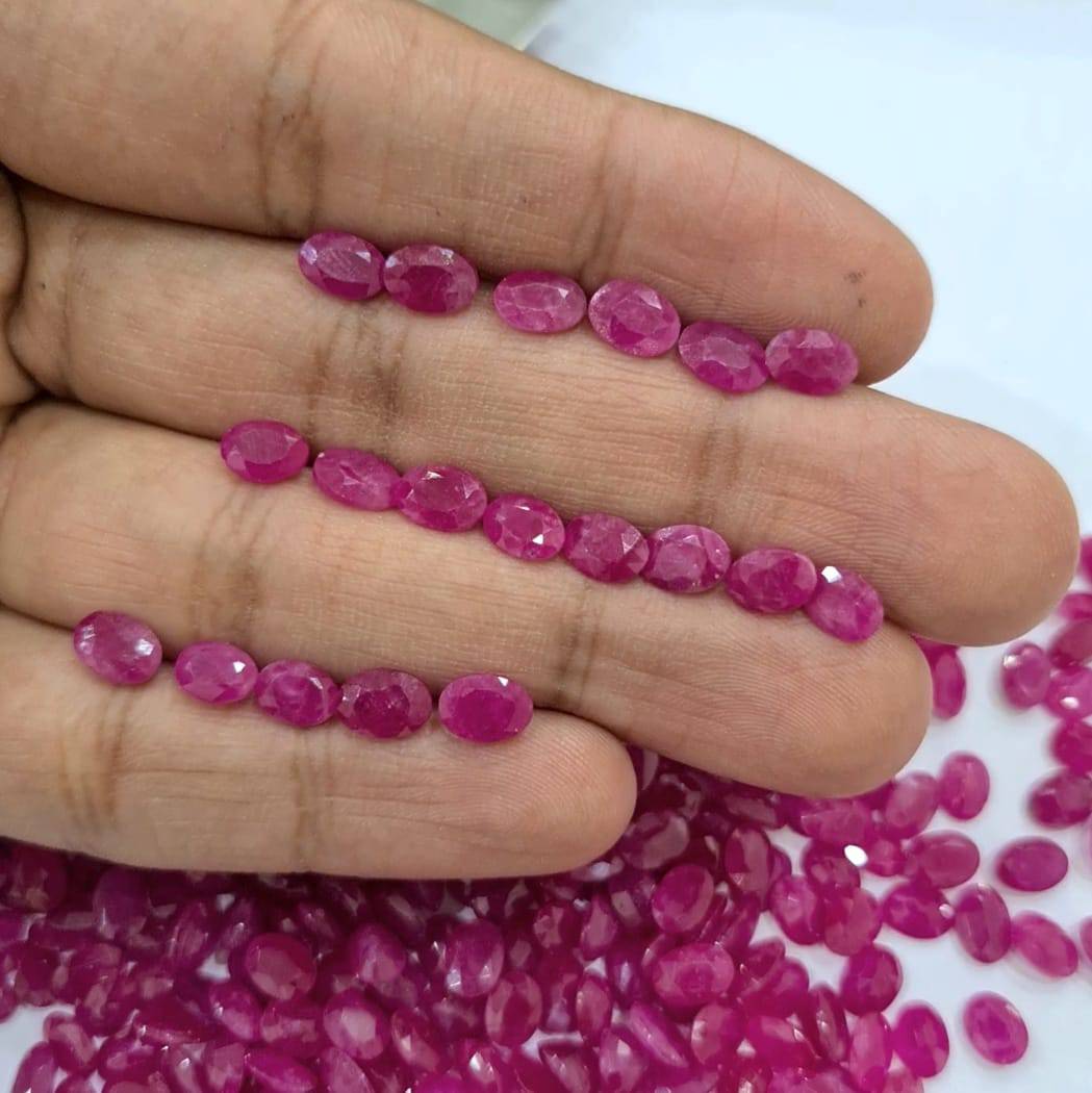 10 Pcs Natural Johnson Ruby | 6x4mm Pvals - The LabradoriteKing