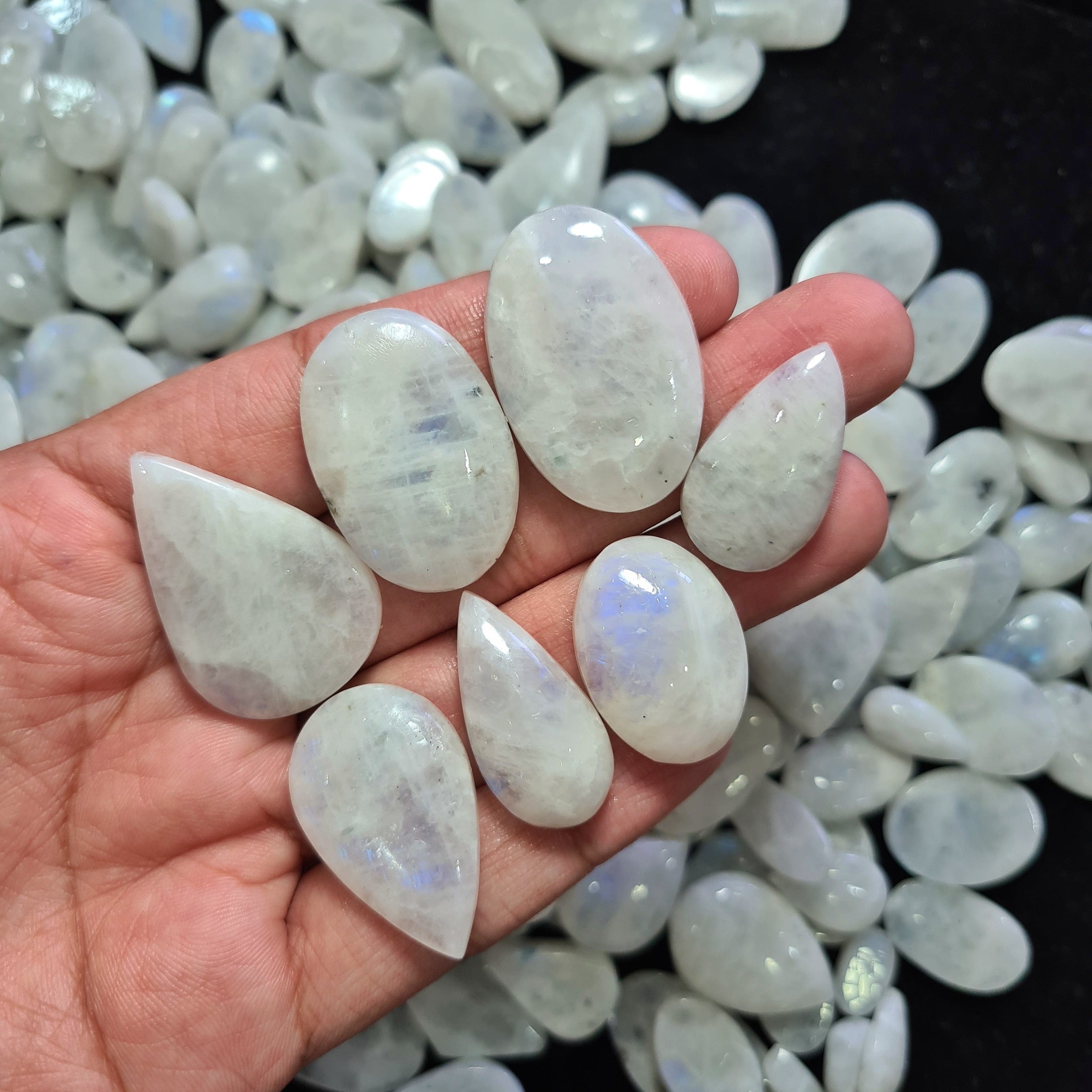 10 PCS Rainbow Moonstone Random Pick of 10pcs - The LabradoriteKing