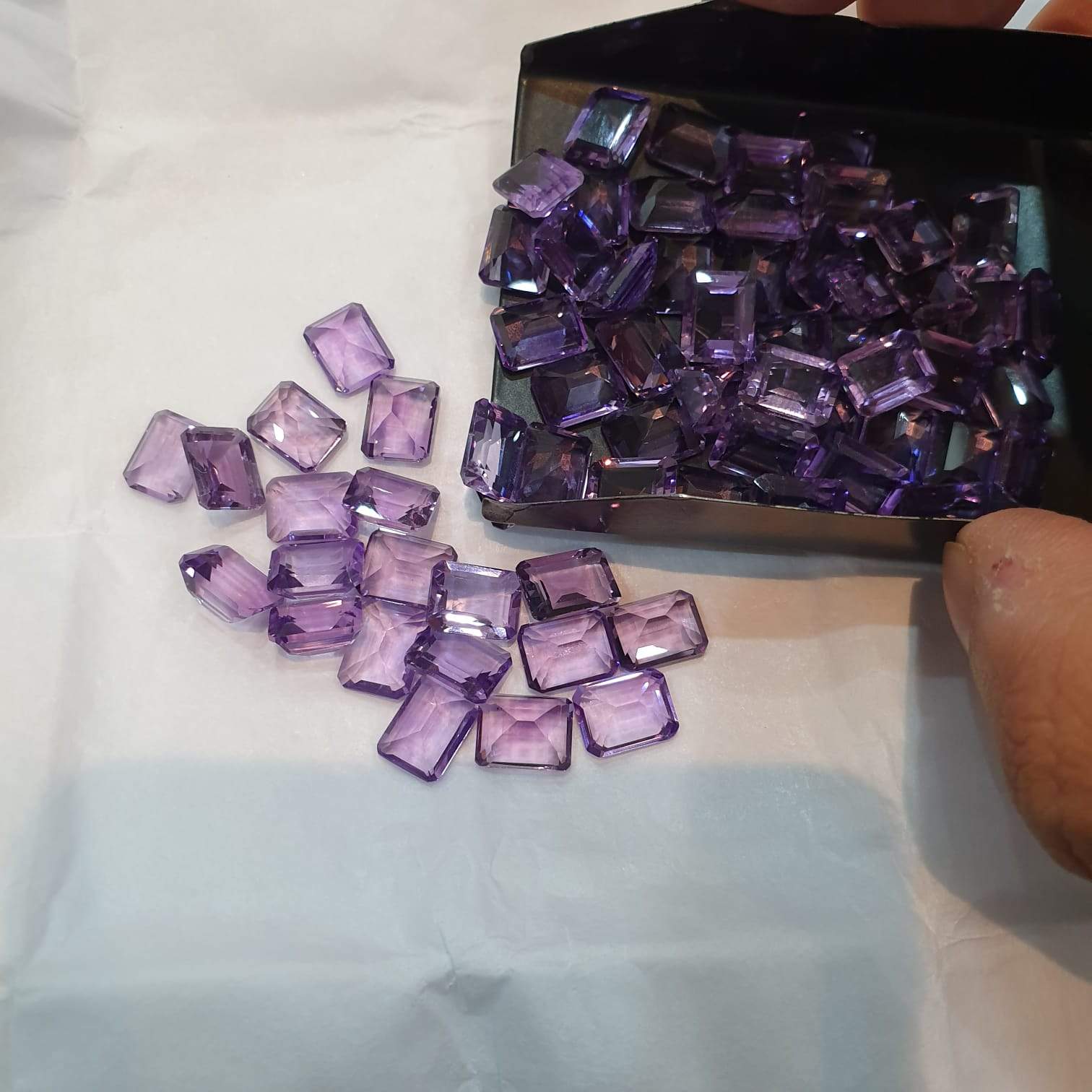10pcs Natural Pink Amethyst 9x7mm Octagon Calibrated Sizes - The LabradoriteKing