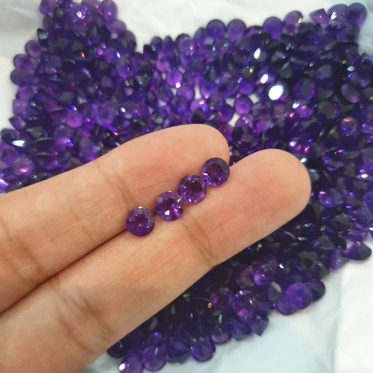 12 Pcs Amethyst Round 6mm | Top Quality Calibrated Size - The LabradoriteKing