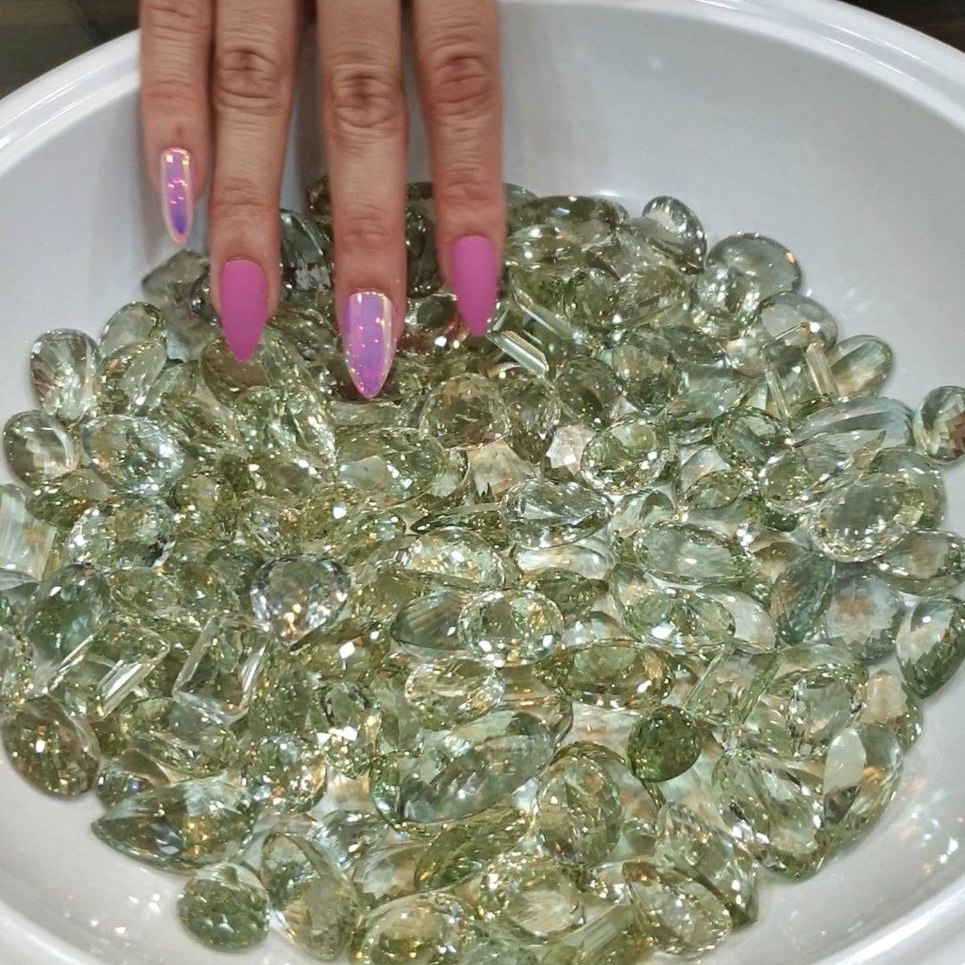 12 Pcs Natural Green Prasiolite Lot | 10-16mm size Flawless - The LabradoriteKing