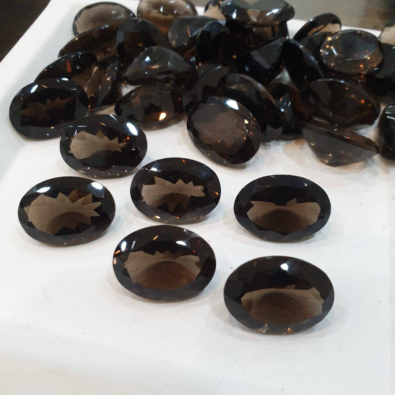 12 Pcs Smoky Quartz Oval Gemstones | 18x13mm | Brownish - The LabradoriteKing