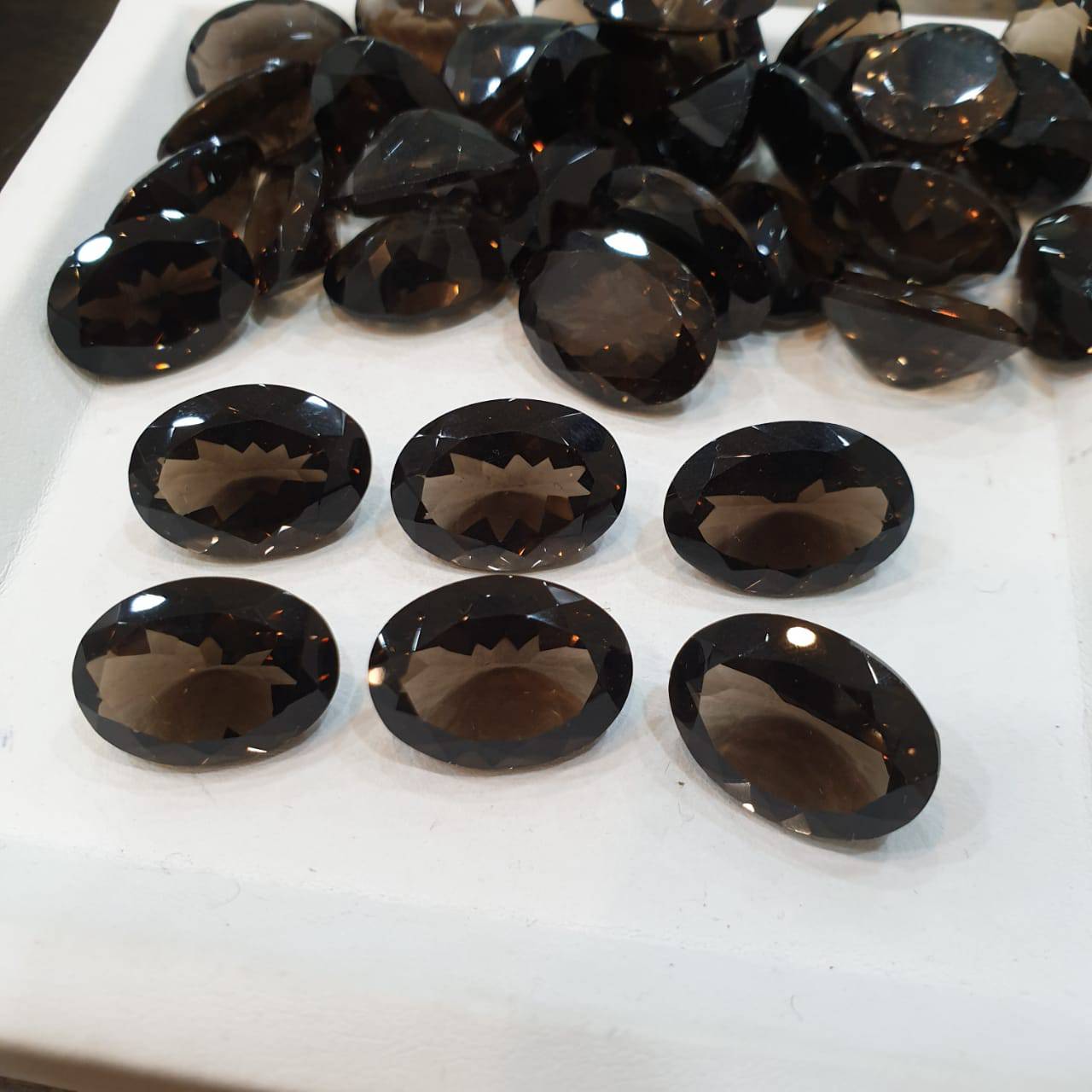 12 Pcs Smoky Quartz Oval Gemstones | 18x13mm | Brownish - The LabradoriteKing