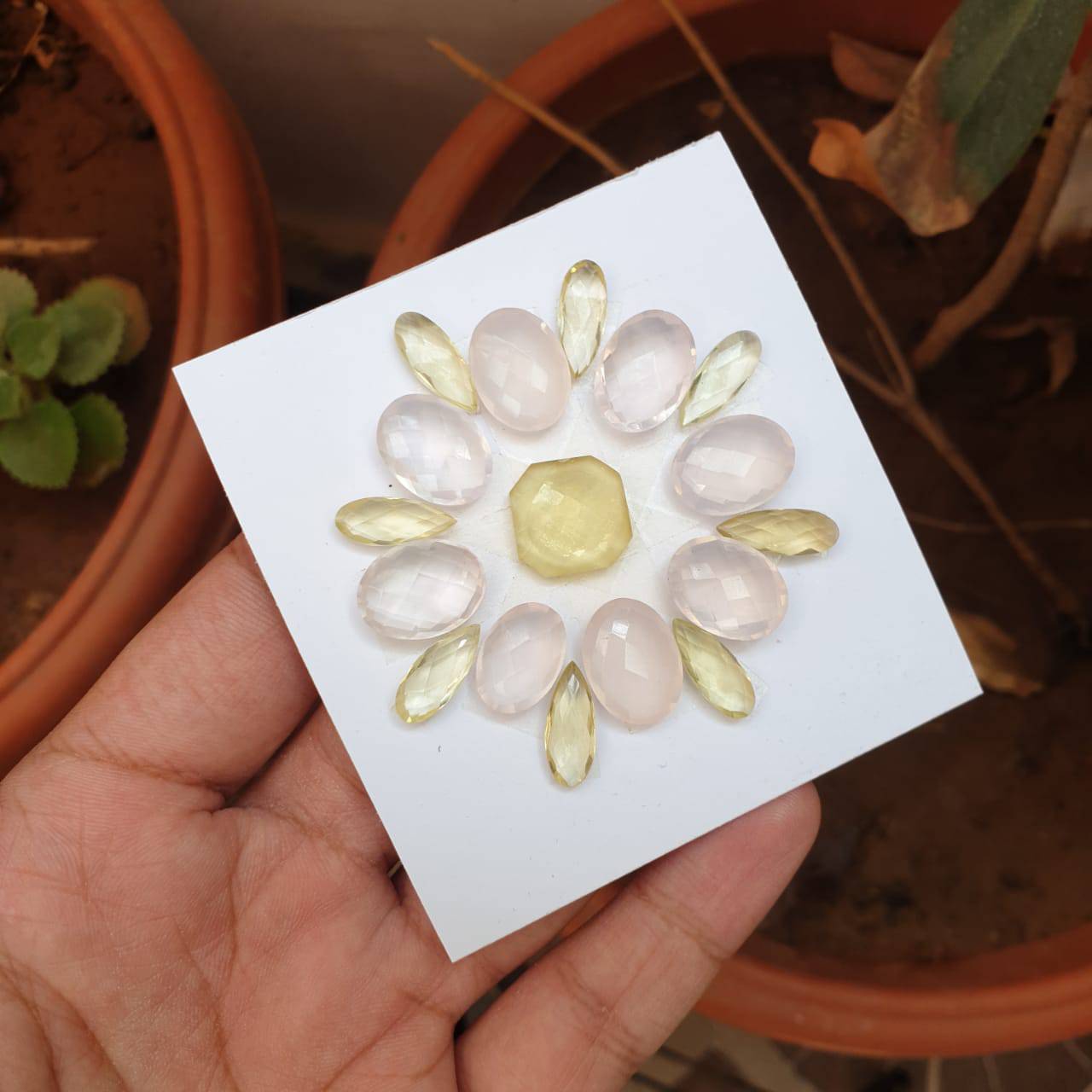 17 Pcs Natural Mix Rosecut Gemstones | Mix Shape, 15-16mm Gems Lot -Loose Gemstones - The LabradoriteKing