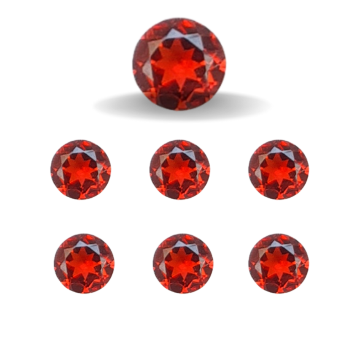 20 Pcs Natural Garnet Faceted Gemstone | Size 4-5mm - The LabradoriteKing