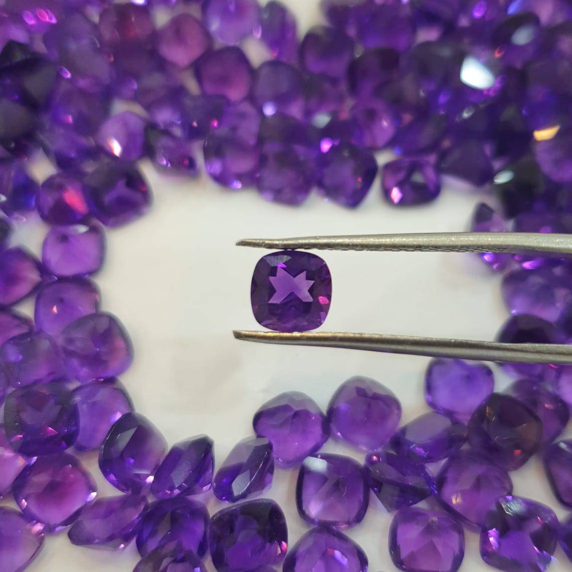 20 Pcs Amethyst Cushion 5mm | Calibrated Flawless Top Quality - The LabradoriteKing