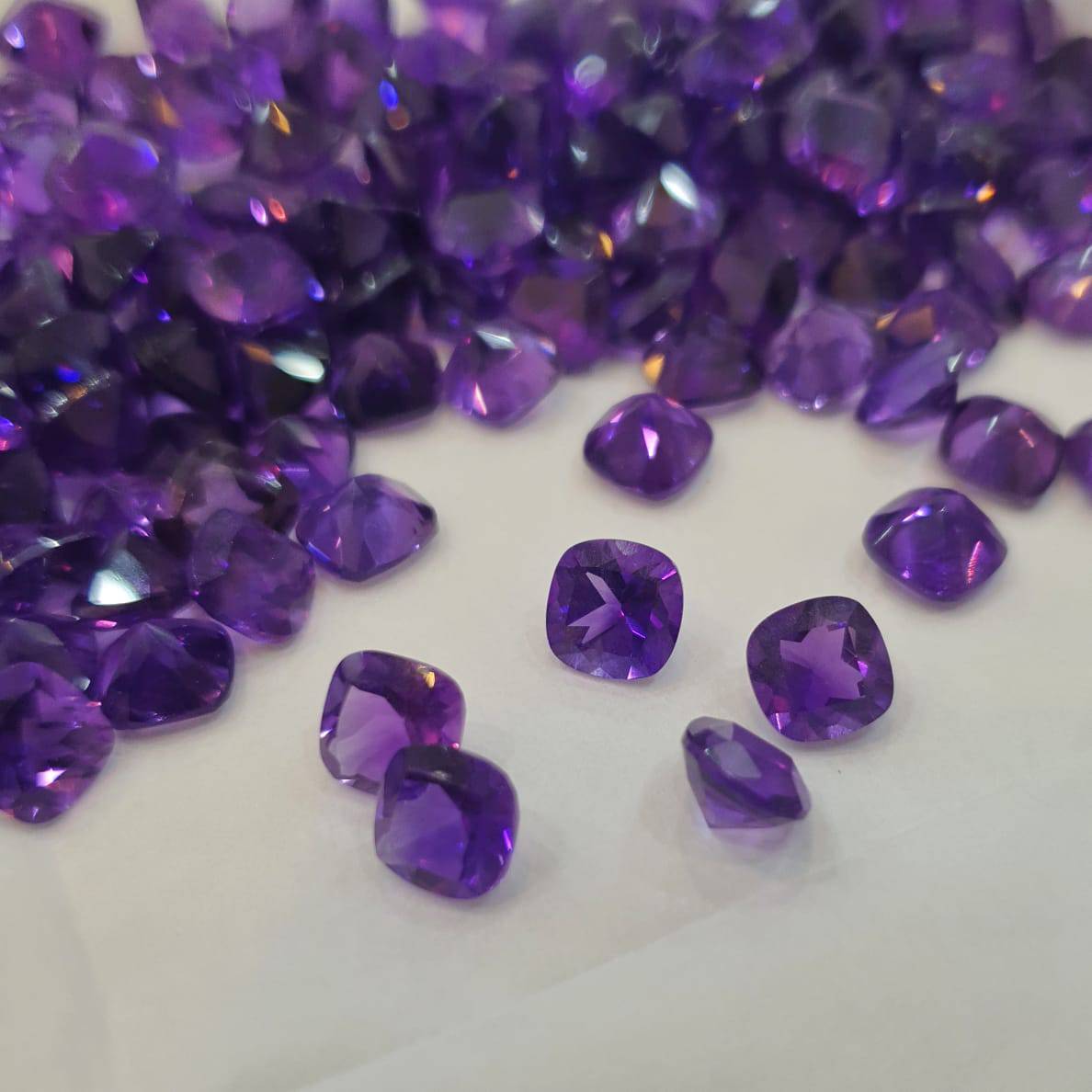 20 Pcs Amethyst Cushion 5mm | Calibrated Flawless Top Quality - The LabradoriteKing