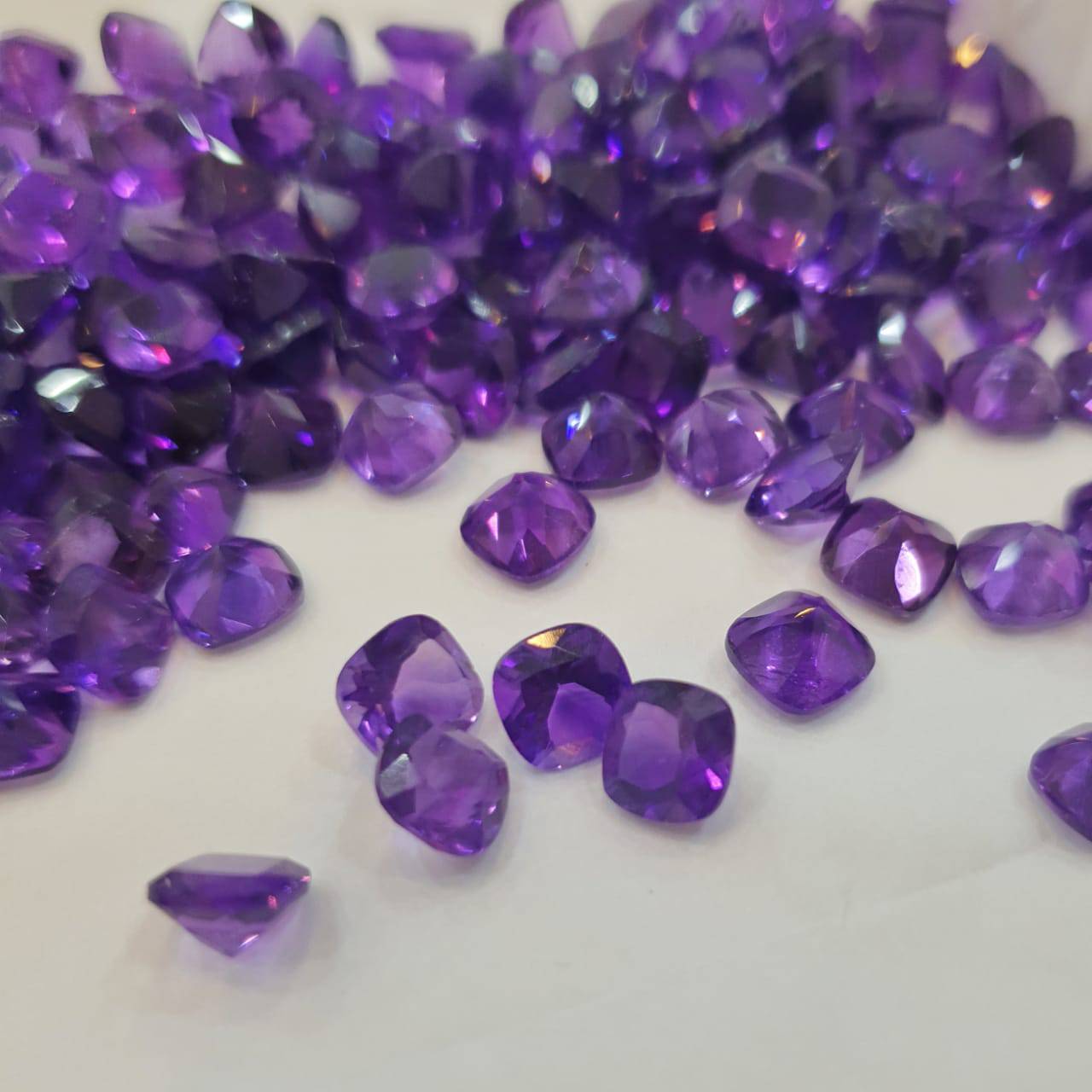 20 Pcs Amethyst Cushion 5mm | Calibrated Flawless Top Quality - The LabradoriteKing