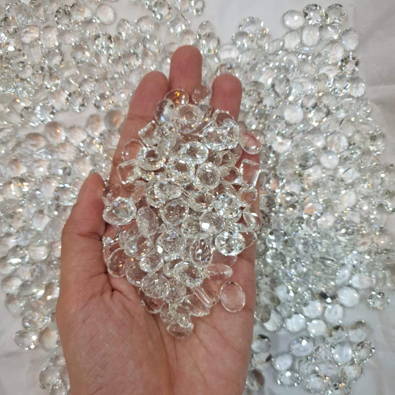 20 Pcs Clear Quartz from Himalaya, Himachal Pradesh| 12-15mm Ovals - The LabradoriteKing