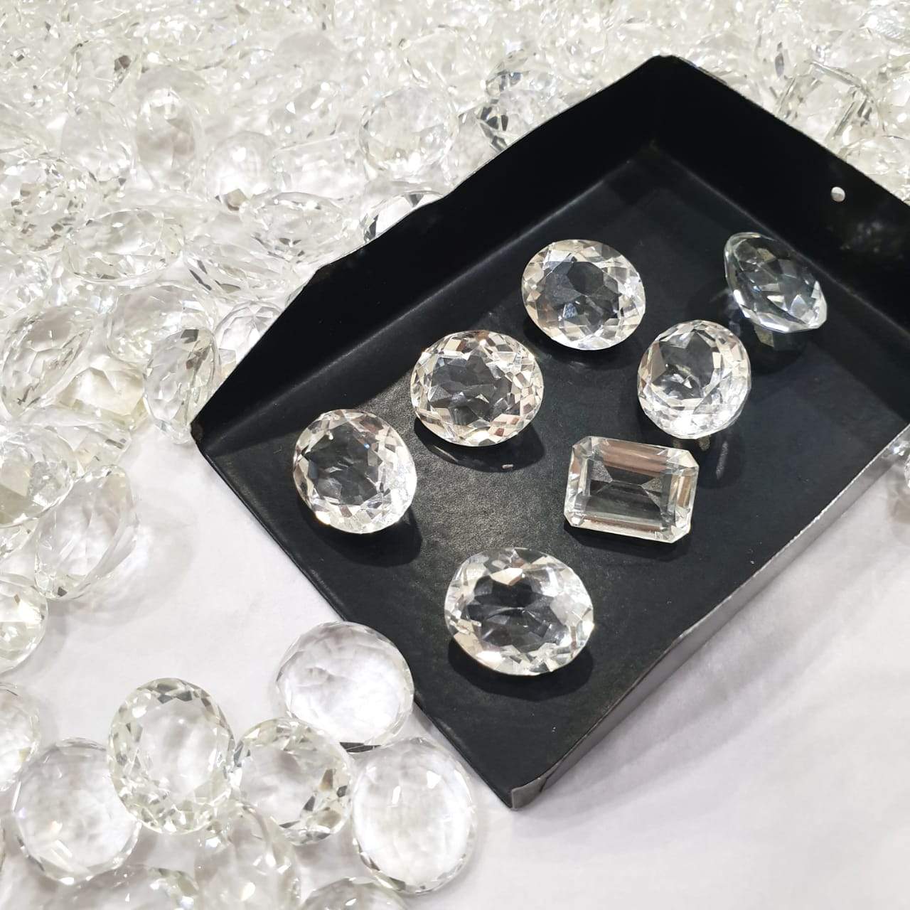 20 Pcs Clear Quartz from Himalaya, Himachal Pradesh| 12-15mm Ovals - The LabradoriteKing