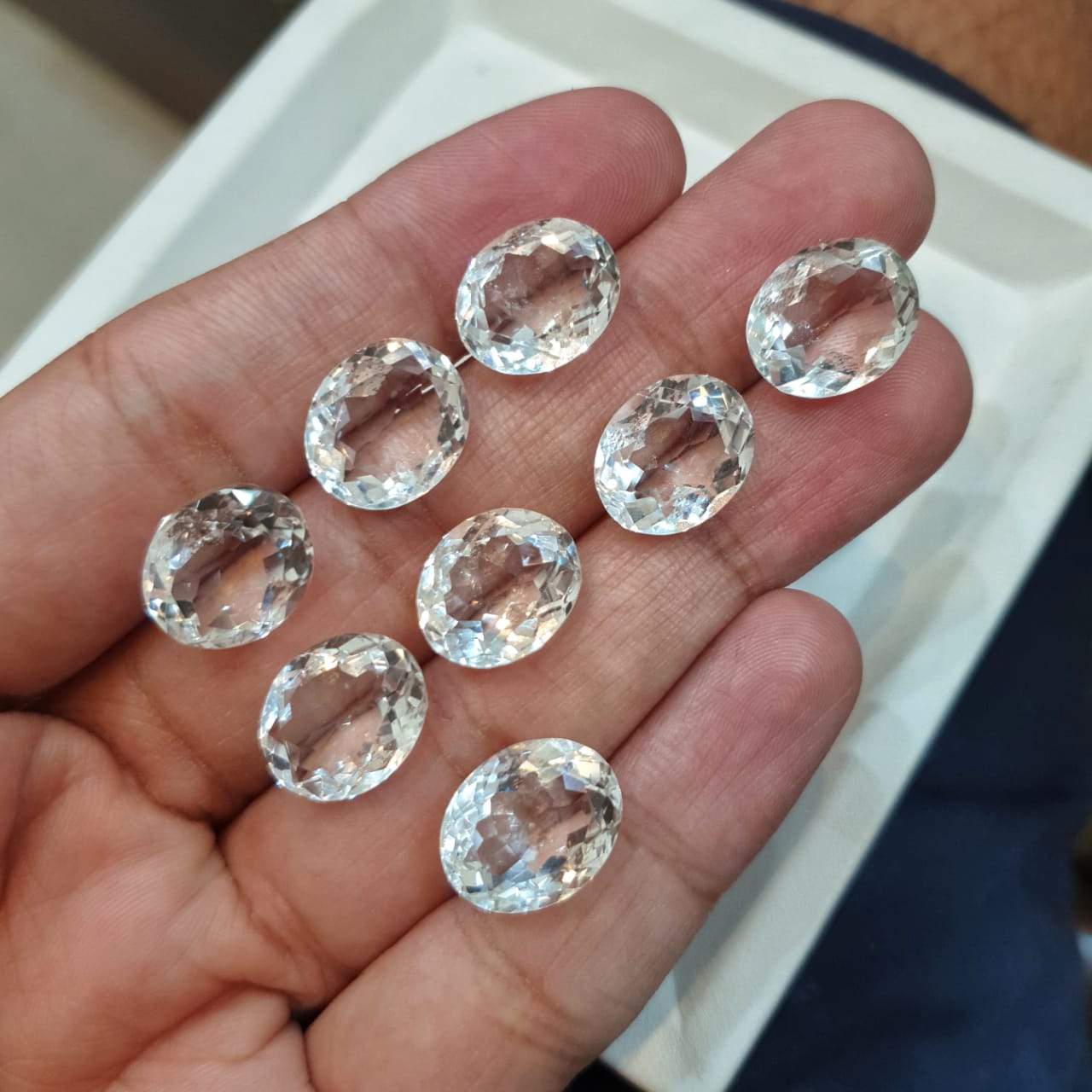 20 Pcs Clear Quartz from Himalaya, Himachal Pradesh| 12-15mm Ovals - The LabradoriteKing