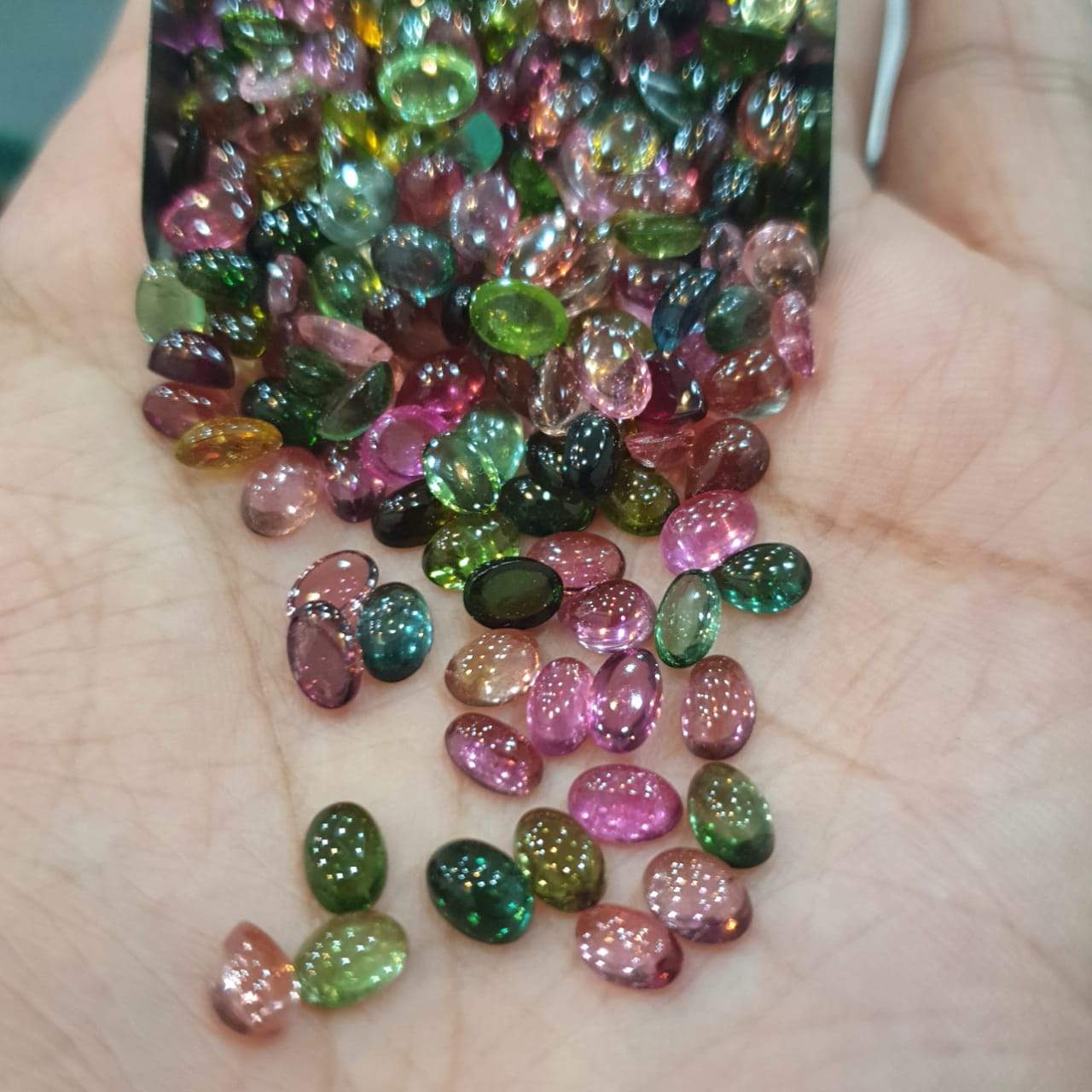 20 Pcs Natural Tourmaline Cabochons Ovals & Teardrops Calibrated - The LabradoriteKing