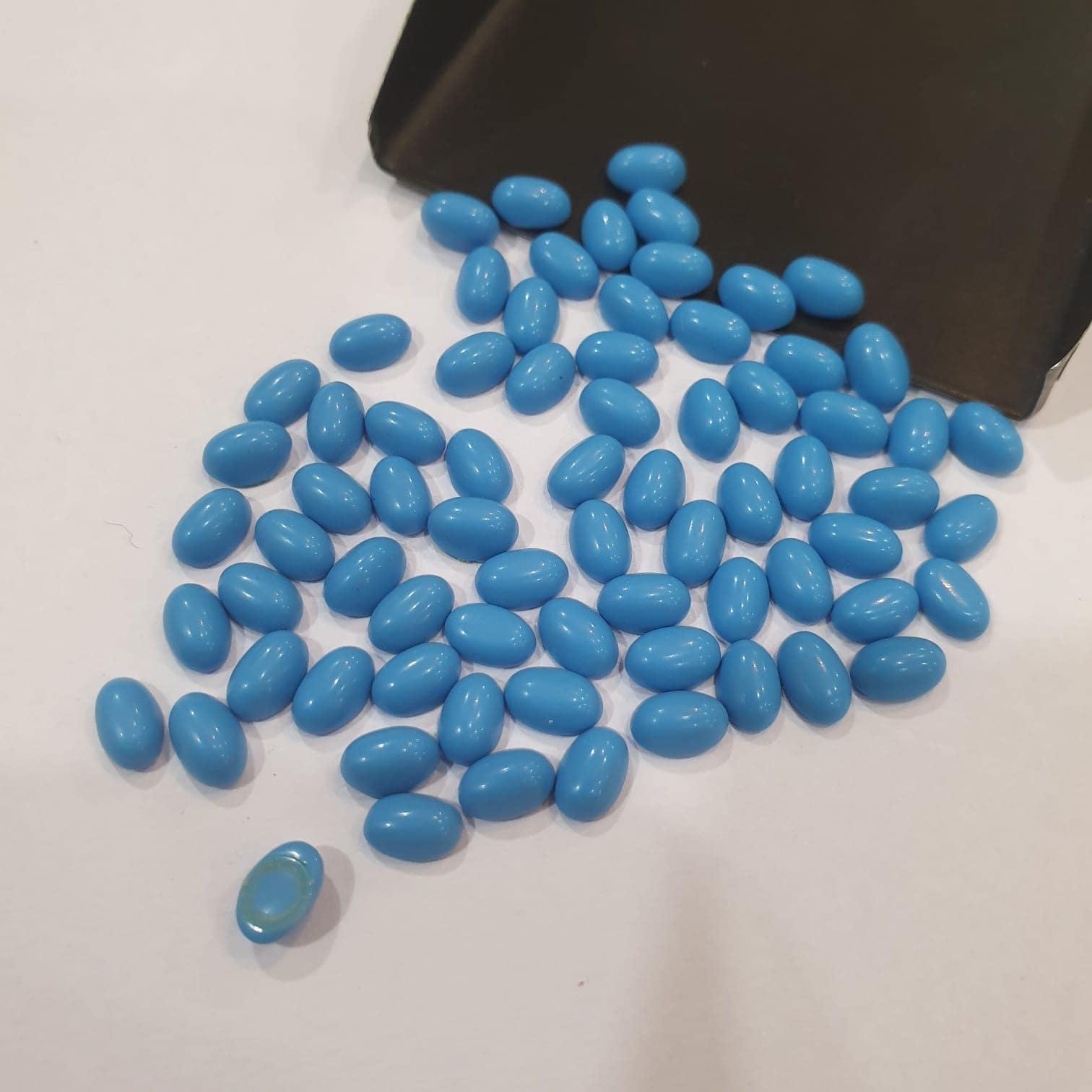 20 Pcs Turquoise 6mm Oval Calibrated Cabochons - The LabradoriteKing