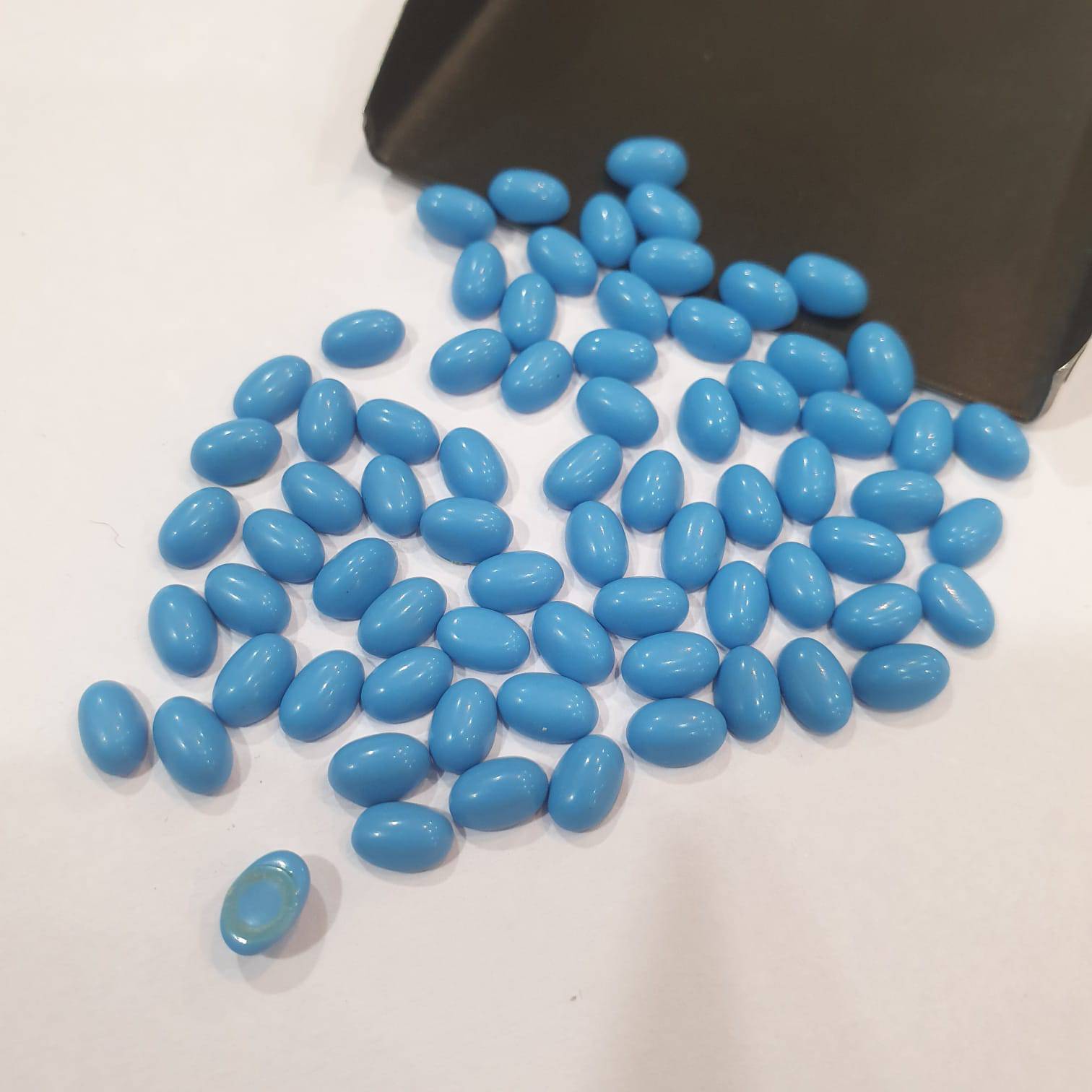 20 Pcs Turquoise 6mm Oval Calibrated Cabochons - The LabradoriteKing