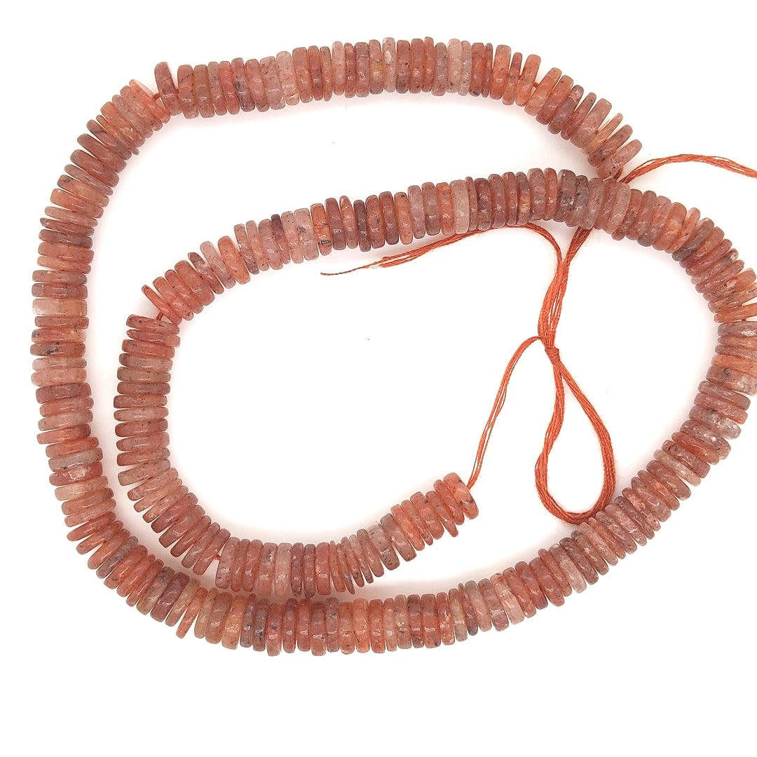 Strawberry Quartz Stone Beads Strand, Natural Strawberry Quartz Size 7mm 18 inch - The LabradoriteKing