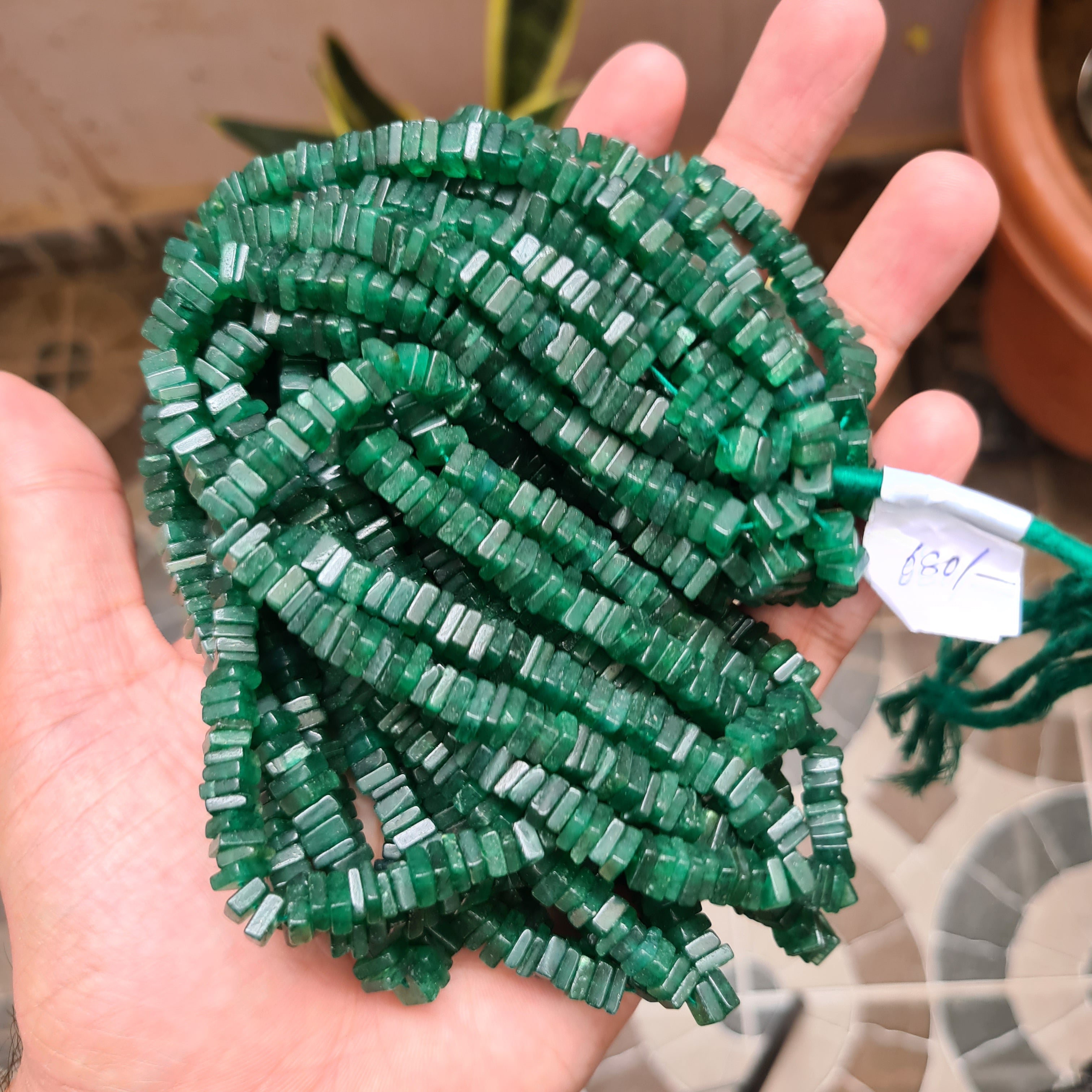 Natural Green Aventurine Heishi Square Beads Gemstone Size 5-7mm 17 Inches Full - The LabradoriteKing