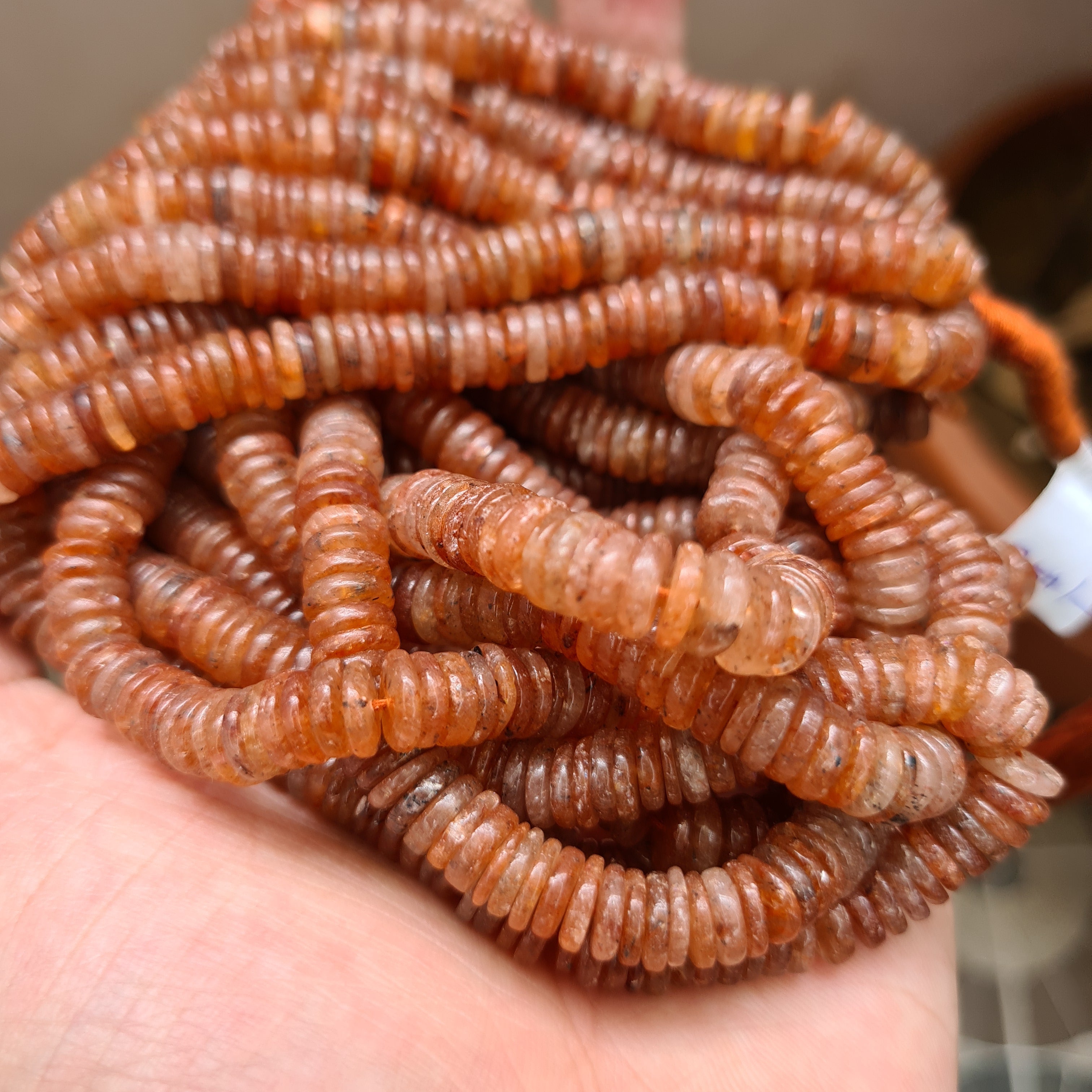 Strawberry Quartz Stone Beads Strand, Natural Strawberry Quartz Size 7mm 18 inch - The LabradoriteKing