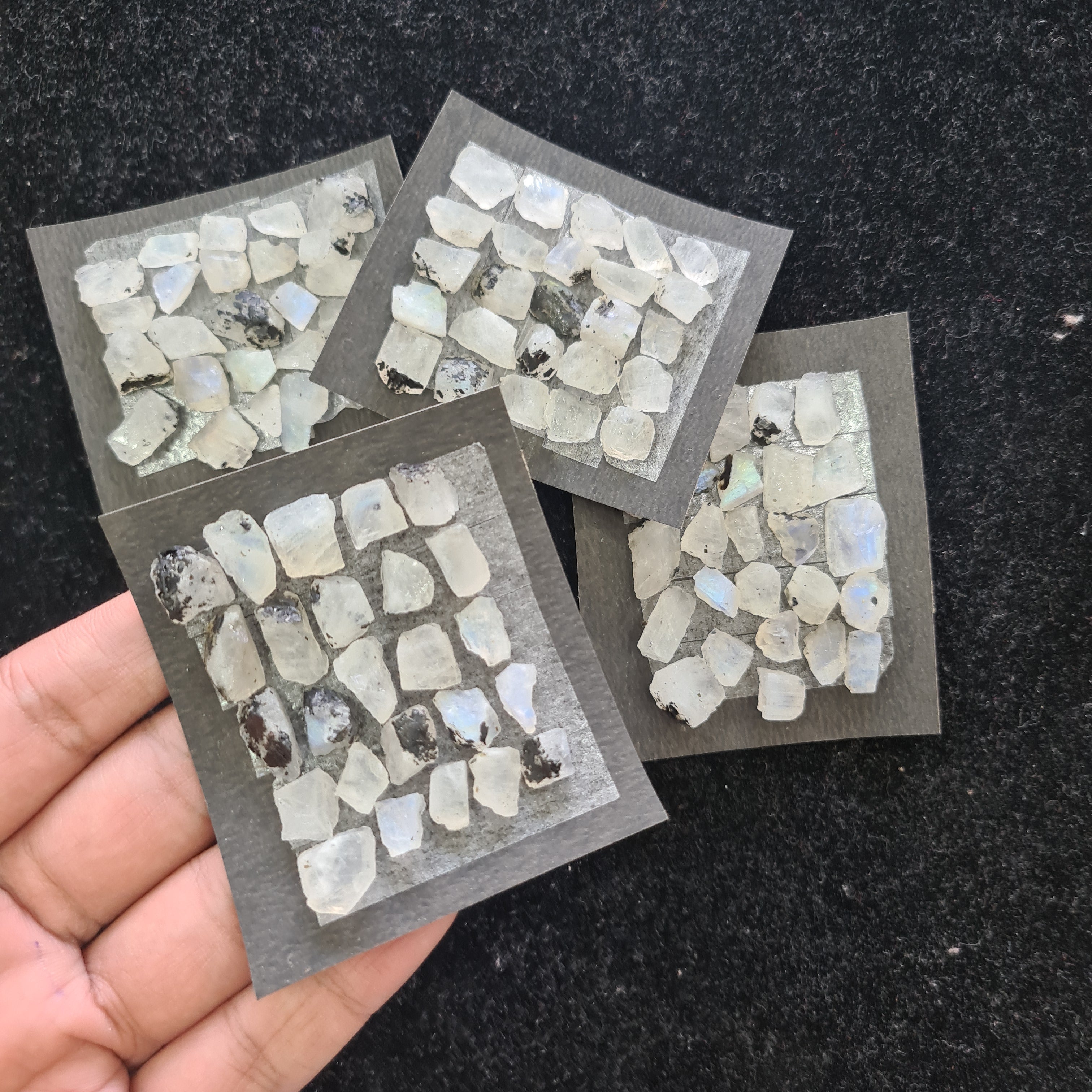 1 Card Natural Moonstone Rough Gemstone Size: 8-14mm - The LabradoriteKing