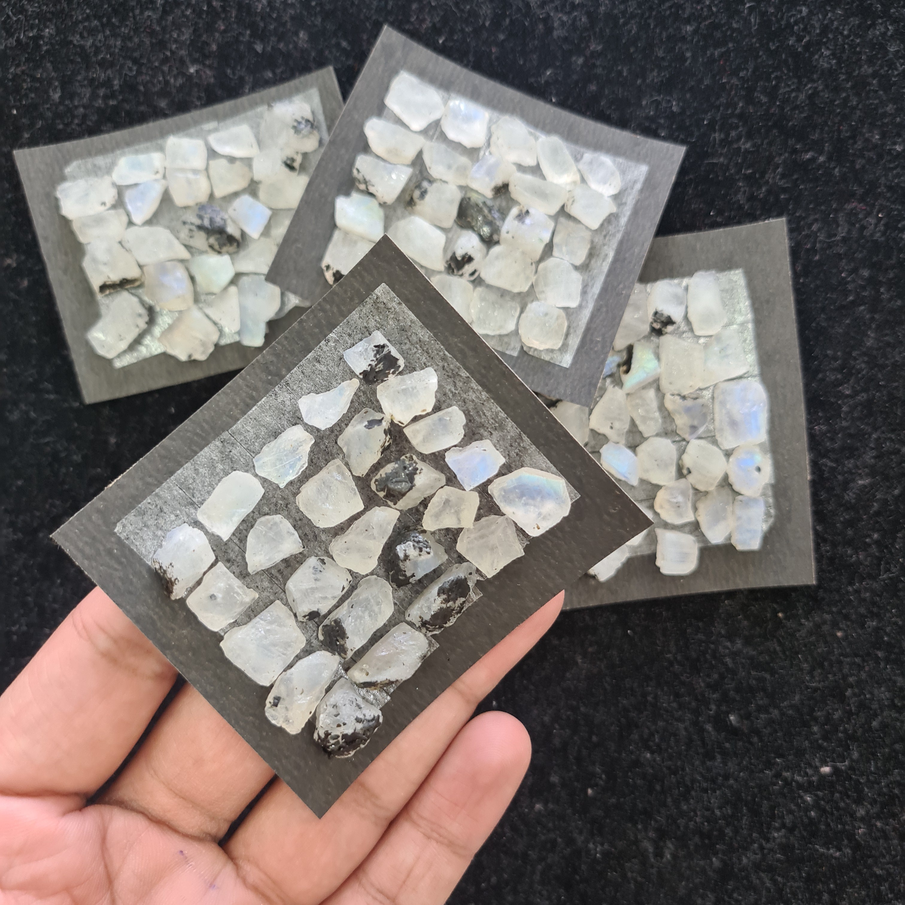 1 Card Natural Moonstone Rough Gemstone Size: 8-14mm - The LabradoriteKing