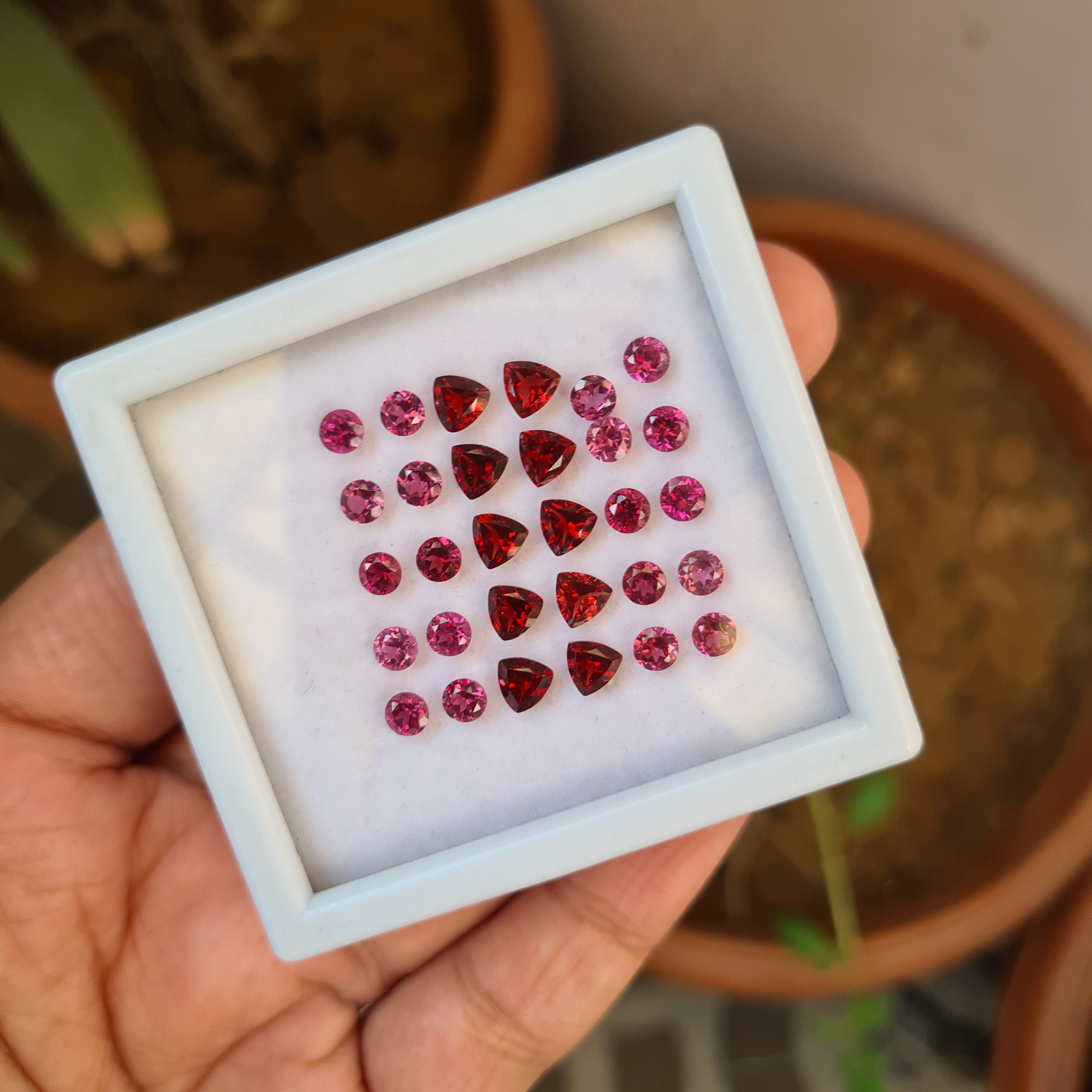 BOGO: 30 Pieces Natural Pink and Cherry Garnet Faceted Set| Size: 4-5mm , Mix Shape - The LabradoriteKing