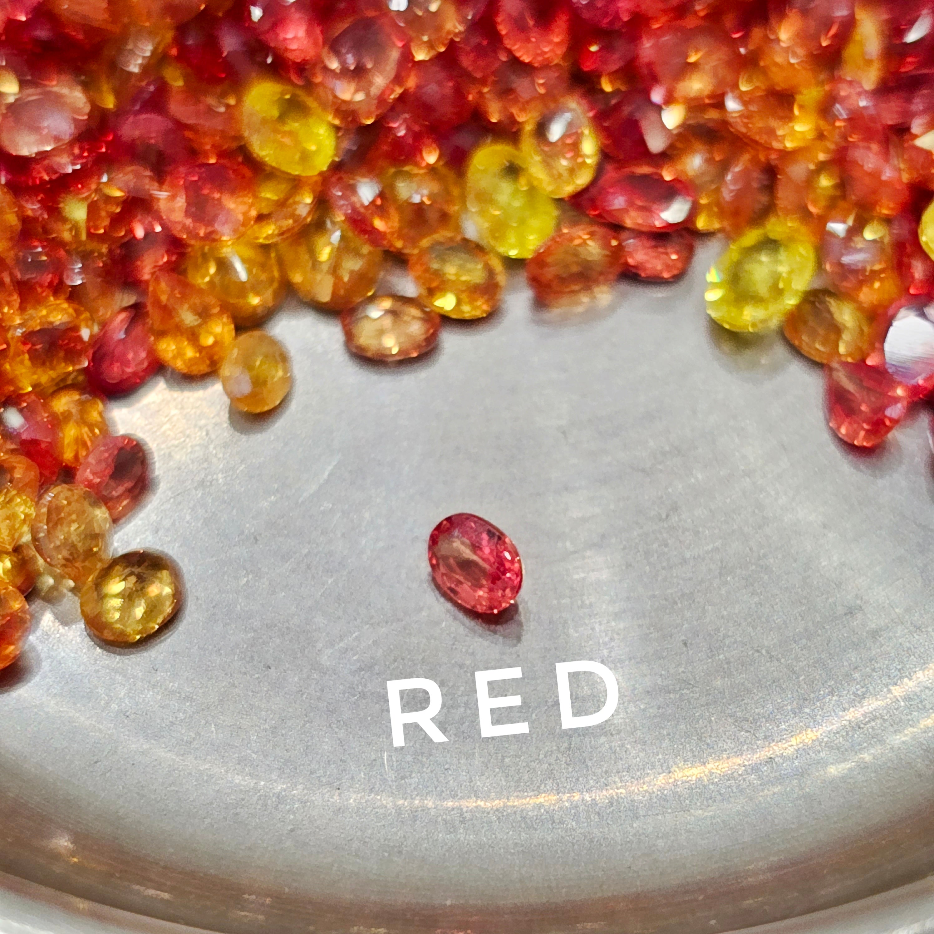 5 Carats of Fire colour Sapphires | 25 Pcs 4-5mm - The LabradoriteKing