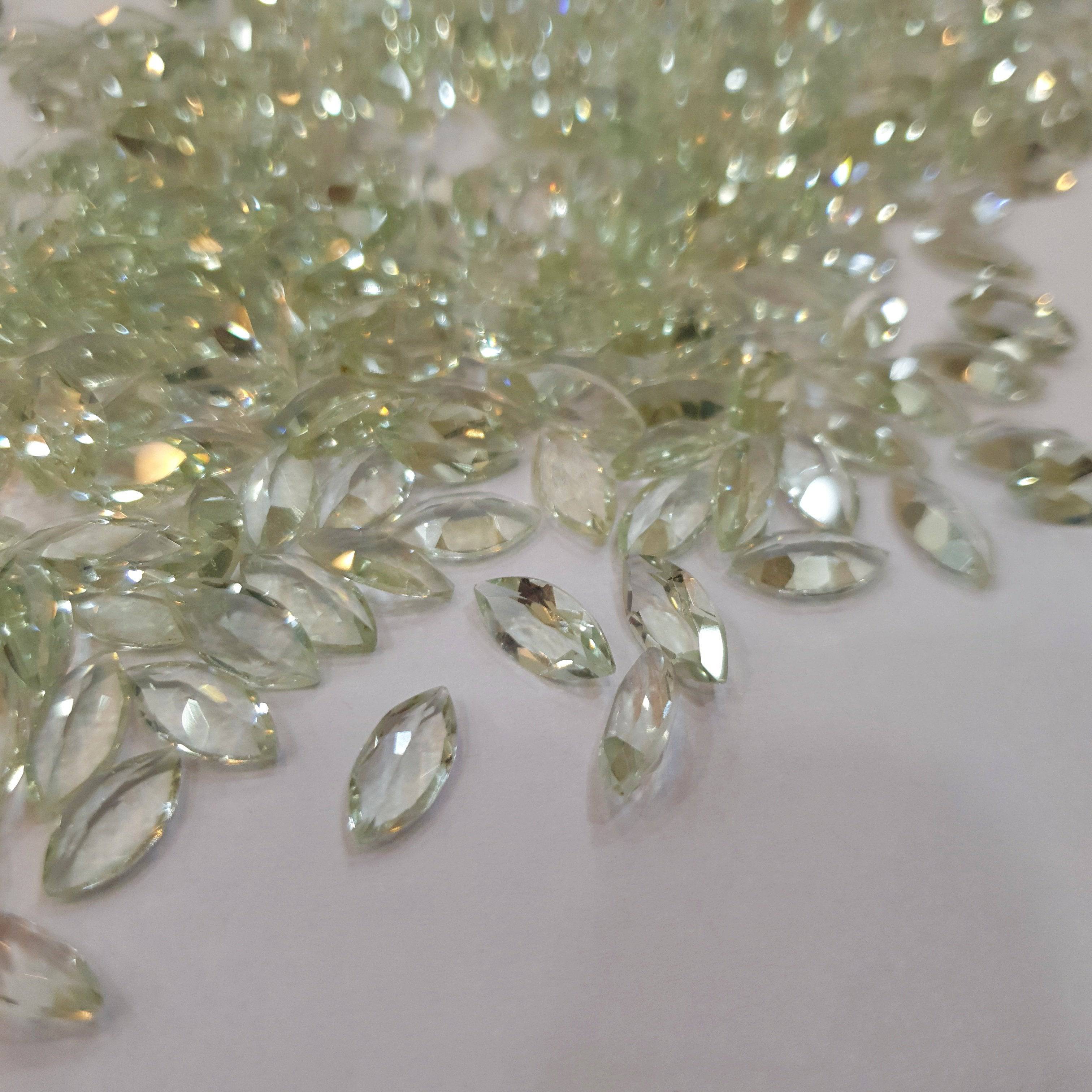 25 Pcs Green Amethyst Marquise 10x4mm Perfect Calibrated - The LabradoriteKing
