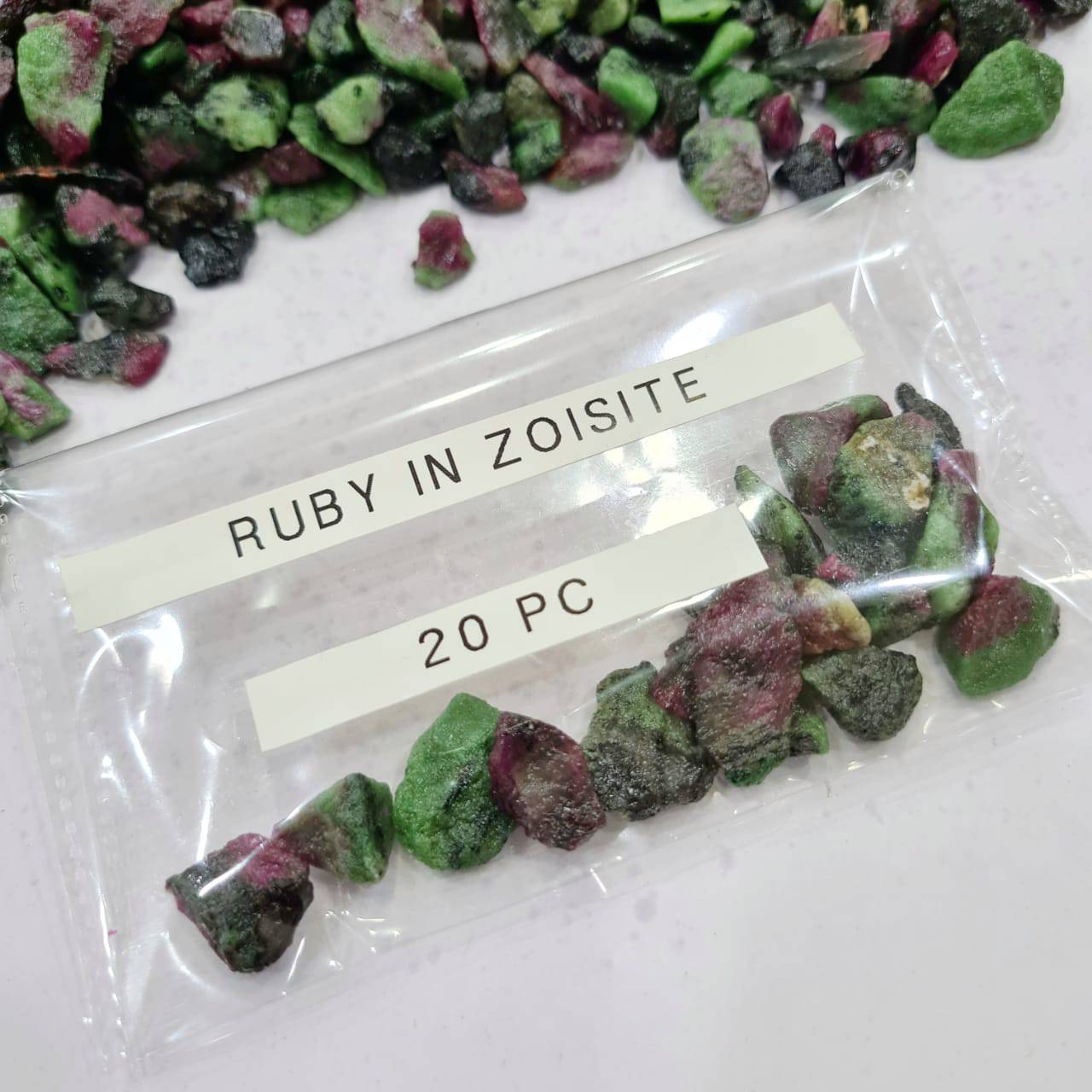 30 Pcs Ruby In zoisite Raw roughs | Natural Untreated Natural Ruby - The LabradoriteKing