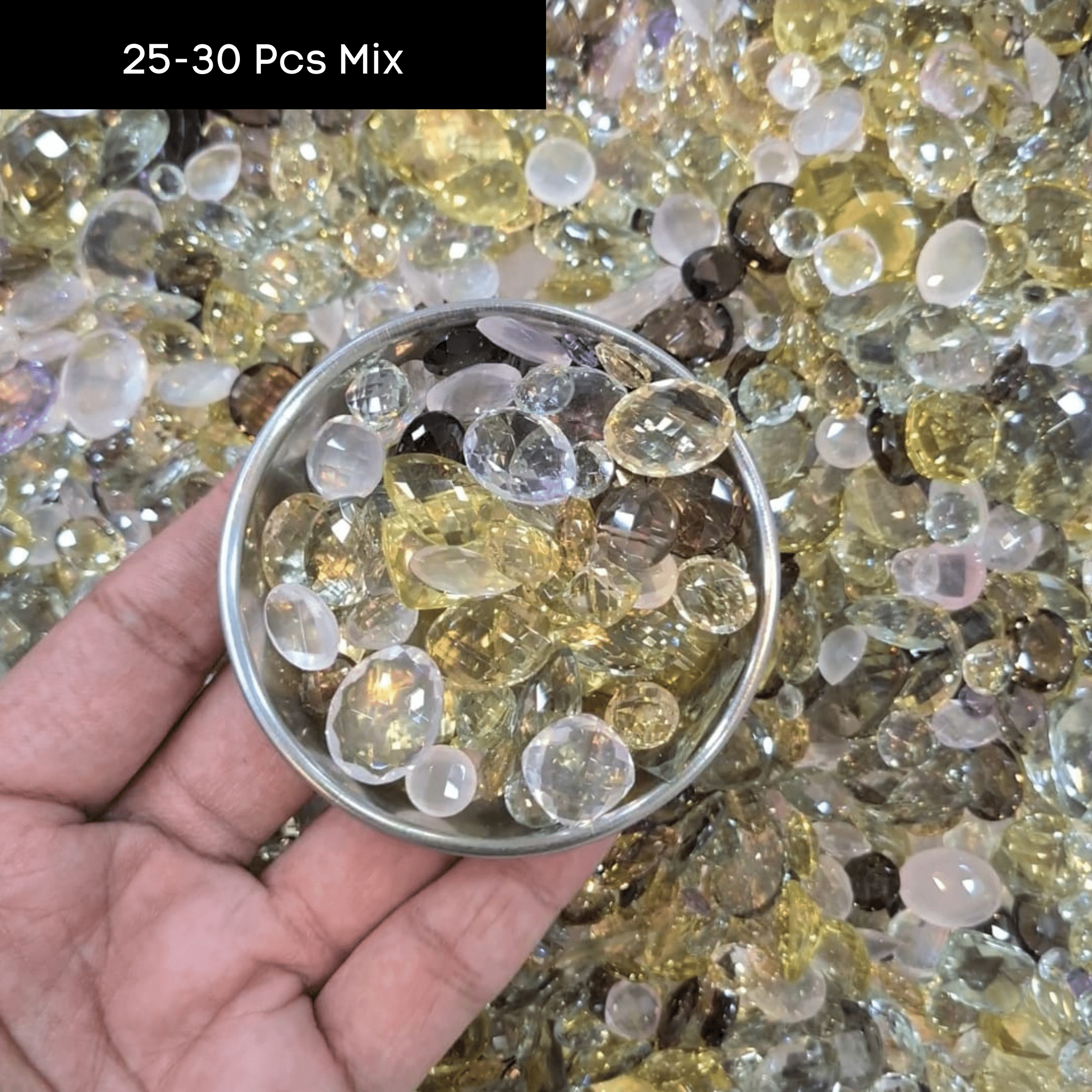 40 Pcs of flawless Quartz Checkercut - The LabradoriteKing