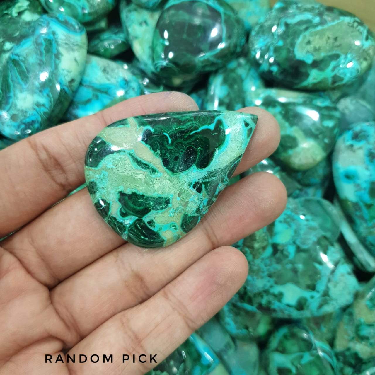 5 Pcs Chrysocolla Malachite| Intuitively Picked Untreated - The LabradoriteKing