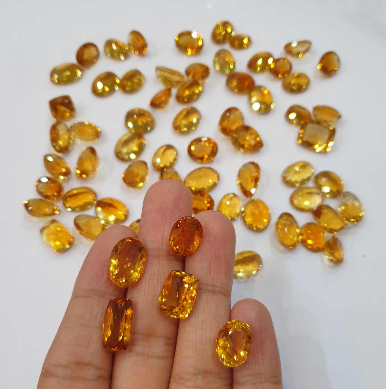 5 Pcs Natural Golden Citrines Gemstones | Flawless Top Quality Grade - The LabradoriteKing