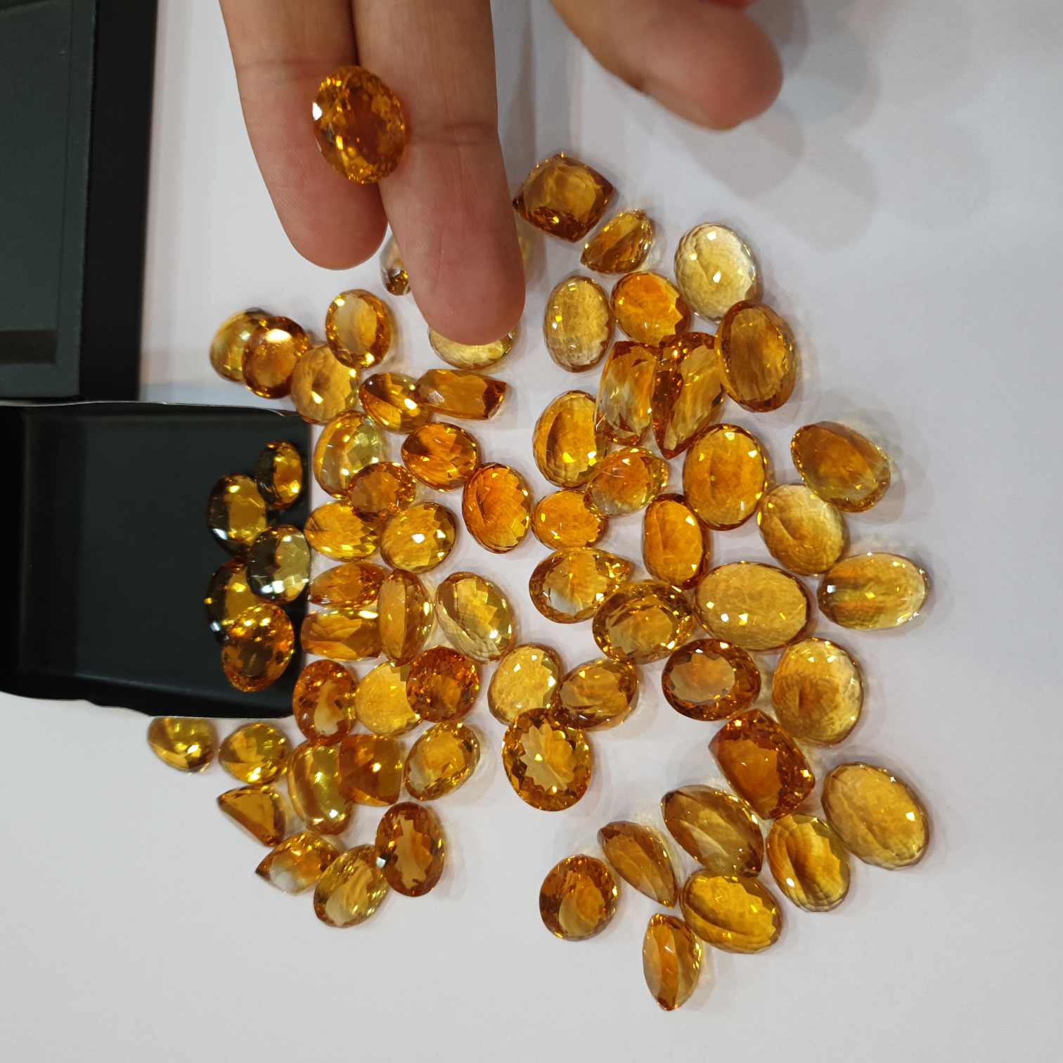 5 Pcs Natural Golden Citrines Gemstones | Flawless Top Quality Grade - The LabradoriteKing
