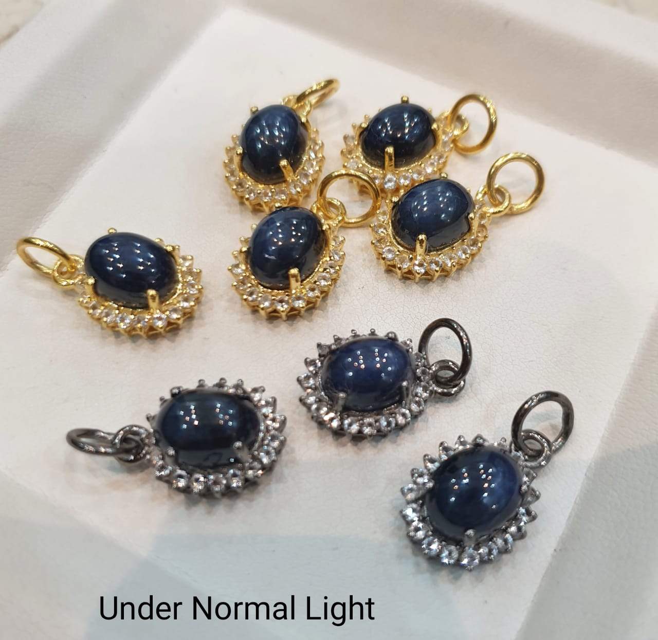 50%OFFđ„ Star Sapphire Pendants | Natural Sapphire & White Topaz 14mm | 925 Sterling Silver - The LabradoriteKing