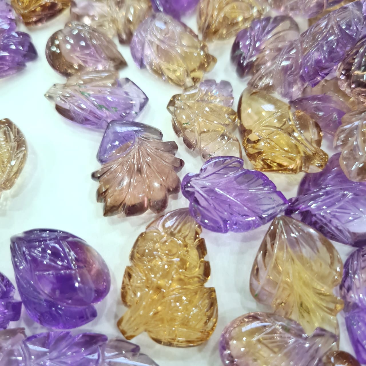 5 Pcs of Ametrines Carved Top Quality| 17-25mm random - The LabradoriteKing