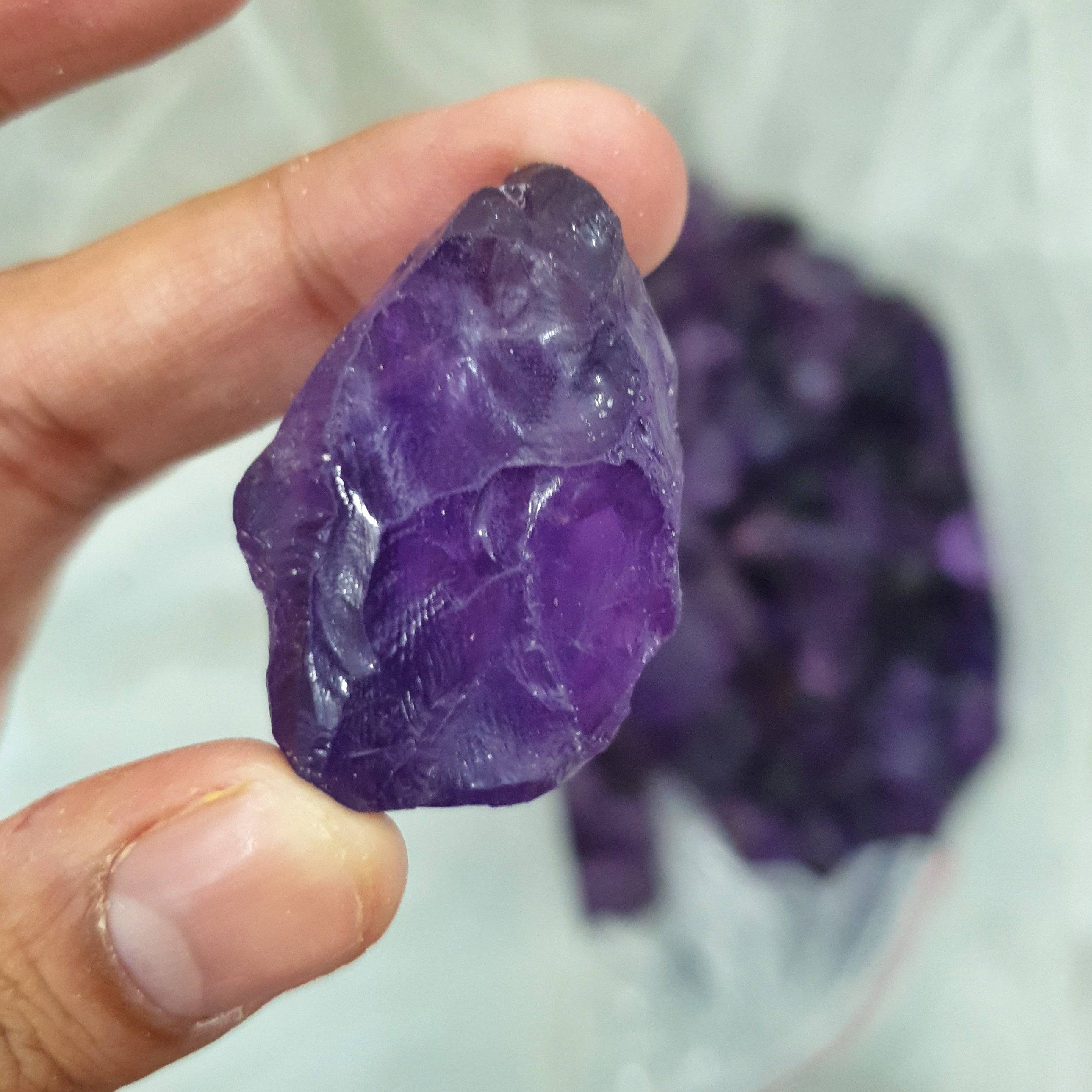Amethyst Rough Large Chunks | 30-60mm Brazil Mined - The LabradoriteKing