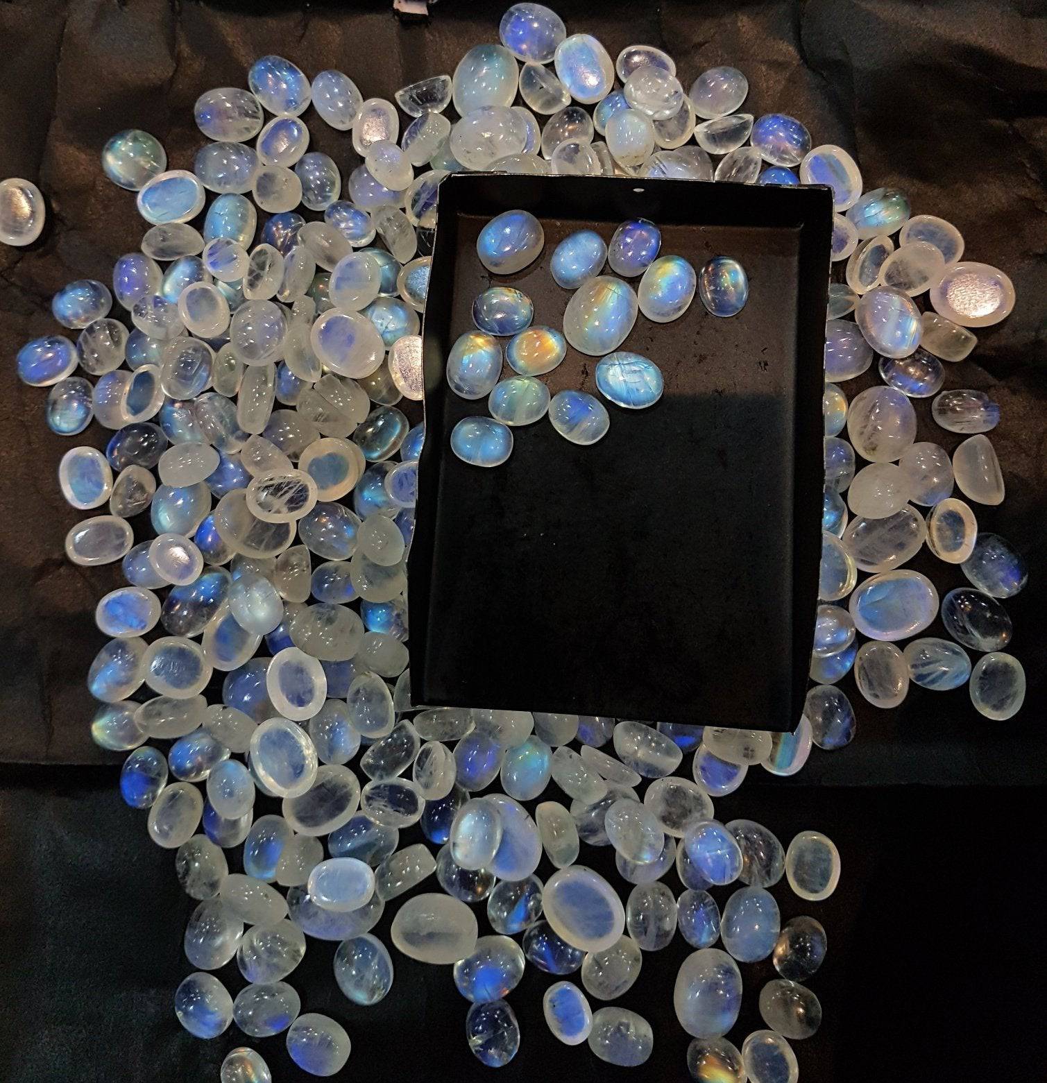 Fine Quality Moonstone Lot of 12pcs Ovals - The LabradoriteKing