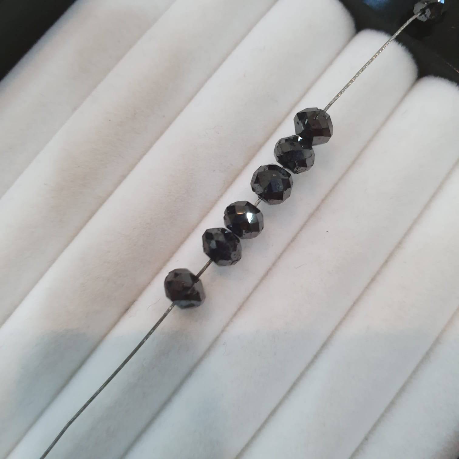 Natural Black Diamonds Large Beads Faceted SUPER SPARKLY - The LabradoriteKing
