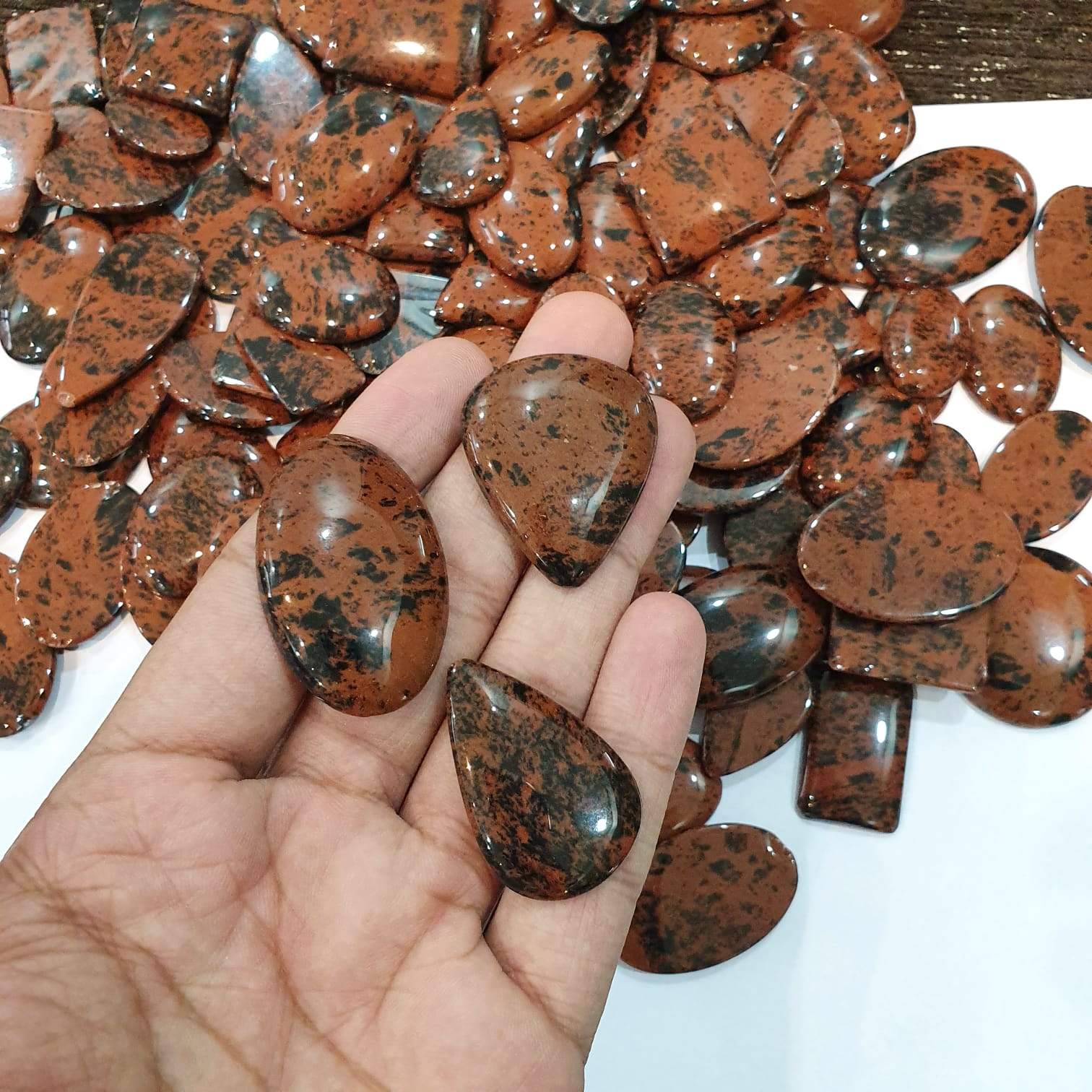 Natural Brown Jasper Cabochons 30-40mm Lot of 10pcs - The LabradoriteKing