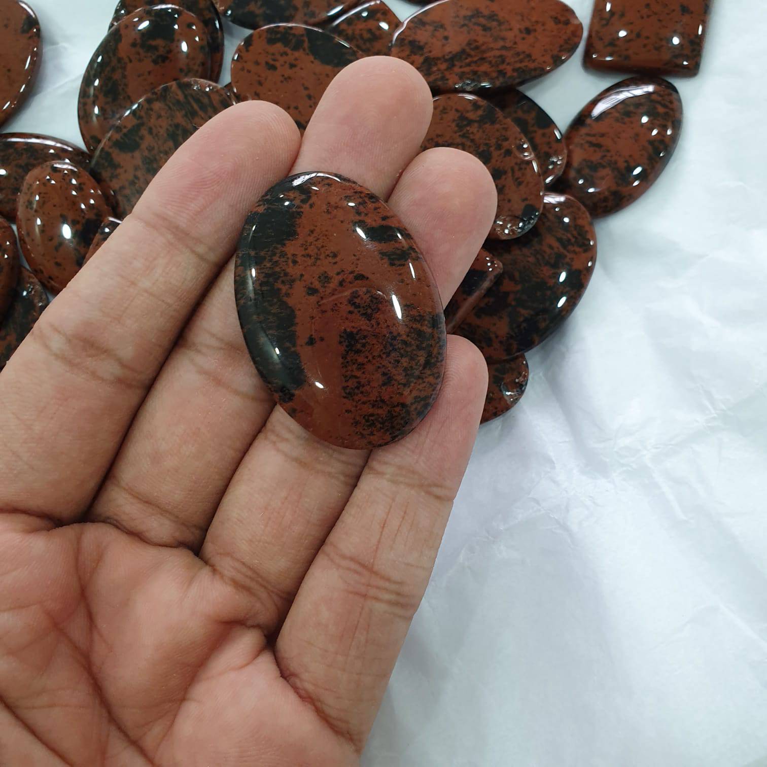 Natural Brown Jasper Cabochons 30-40mm Lot of 10pcs - The LabradoriteKing