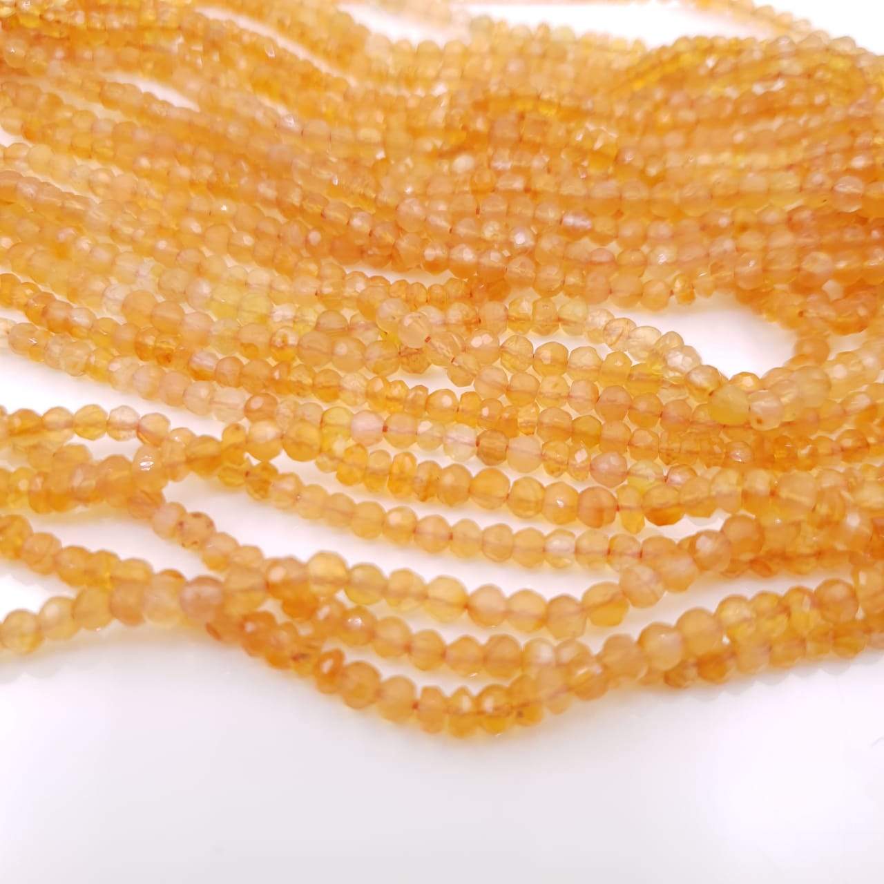 Natural Coraline Beads 3-4mm | Faceted | 14" Inches - The LabradoriteKing