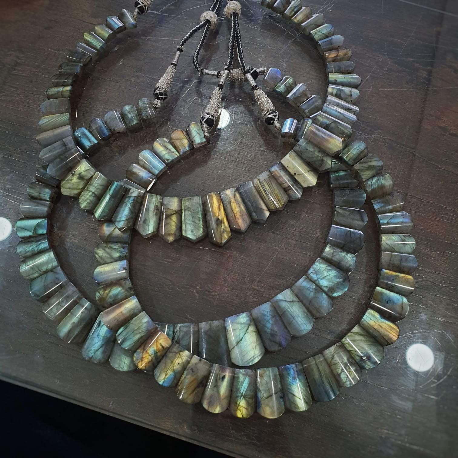 Natural Labradorite Necklace Beads 14-17 inches Adjustable - The LabradoriteKing