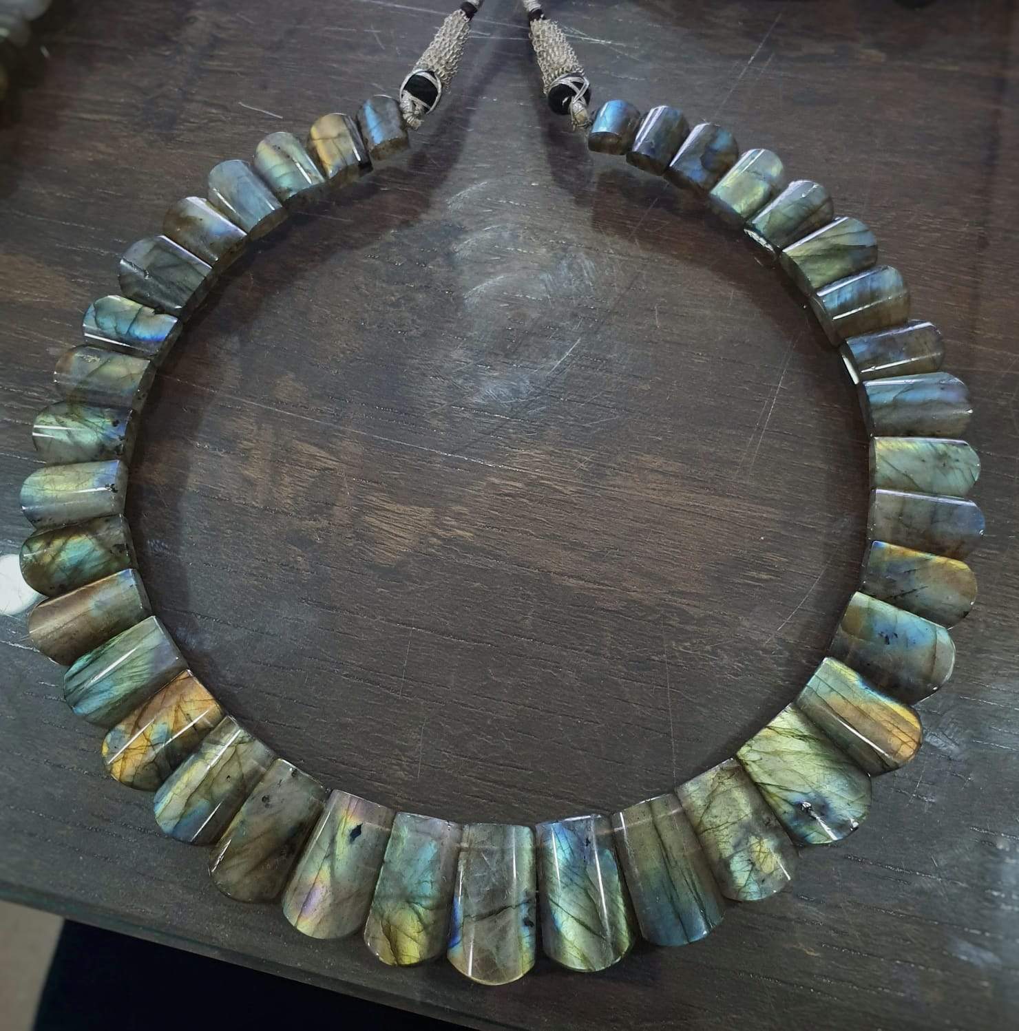 Natural Labradorite Necklace Beads 14-17 inches Adjustable - The LabradoriteKing