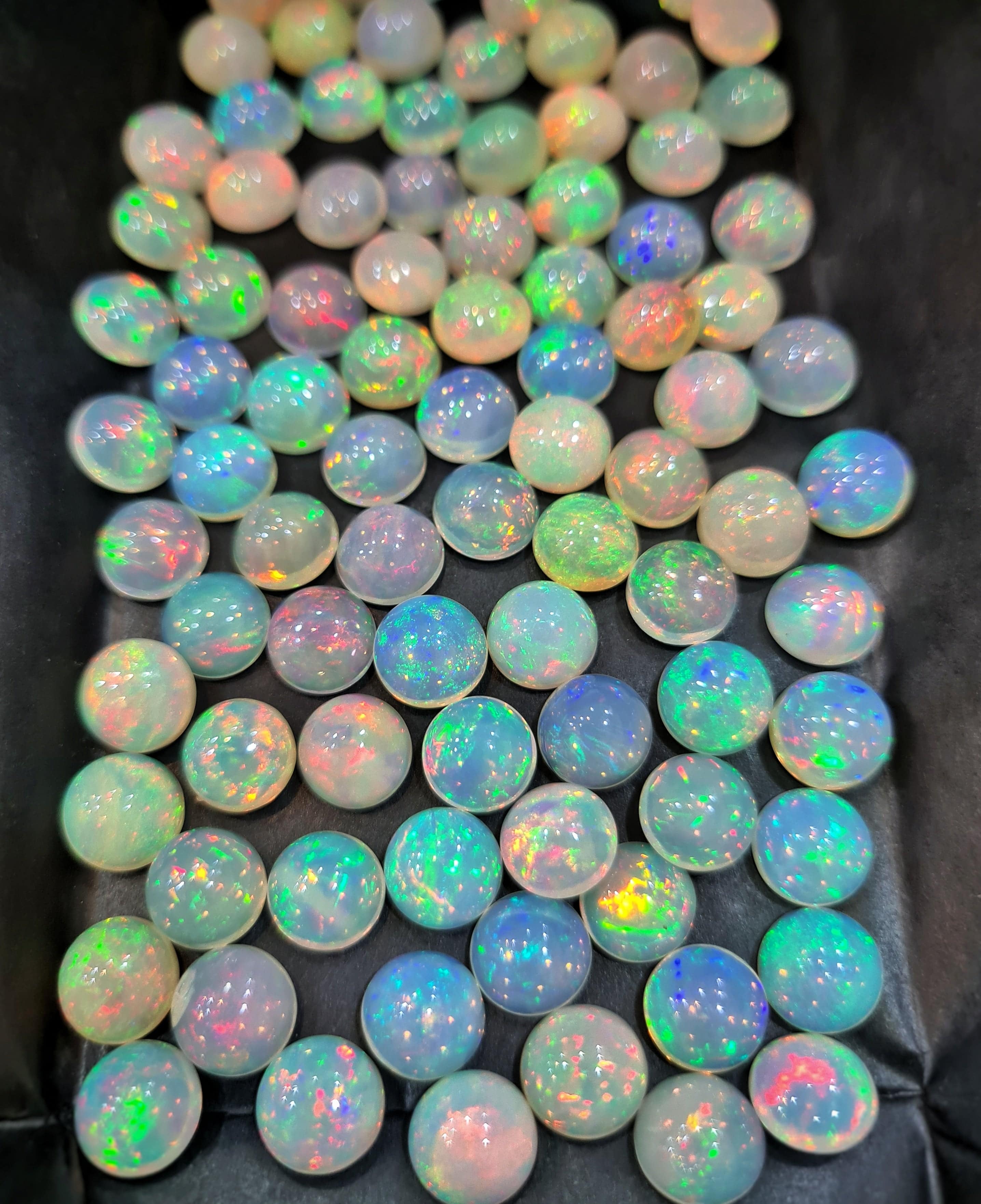 Natural Opal Cabochon 9mm,10mm and 11mm | Ethiopian Mined Untreated - The LabradoriteKing